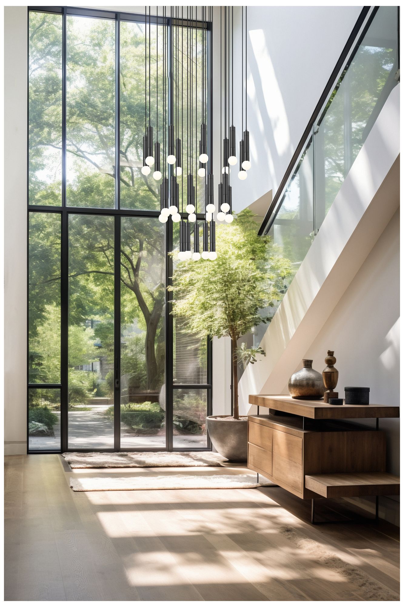 Stari Matte Black 27-Light Chandelier