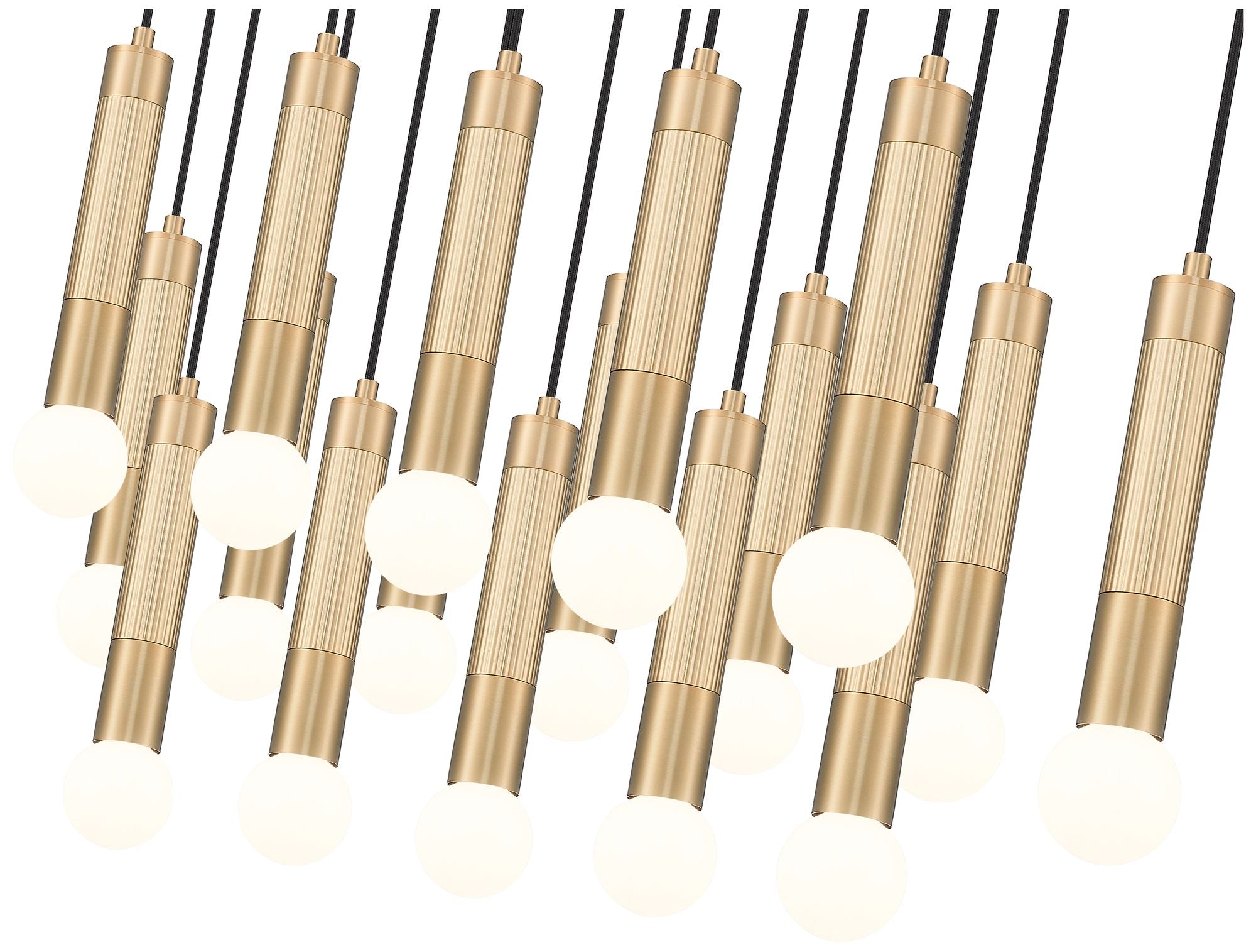 Stari Modern Gold 23-Light Linear Chandelier