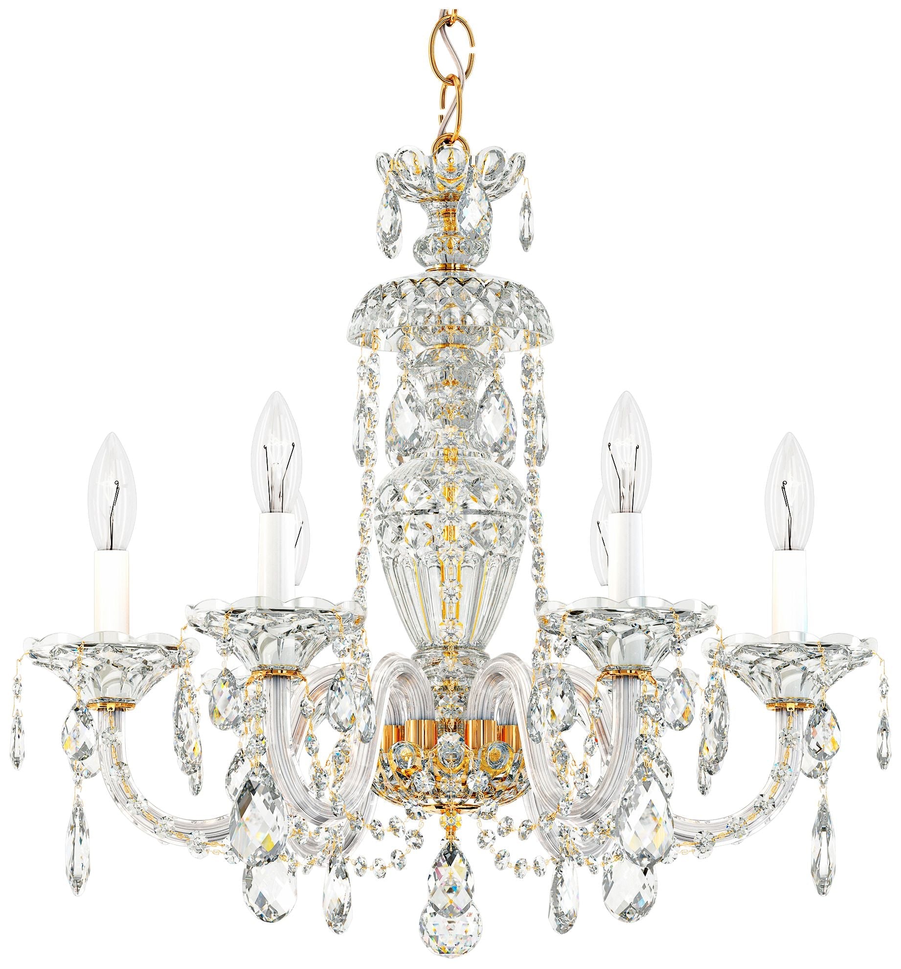 Sterling 22.5"H X 6-Light Crystal Chandelier
