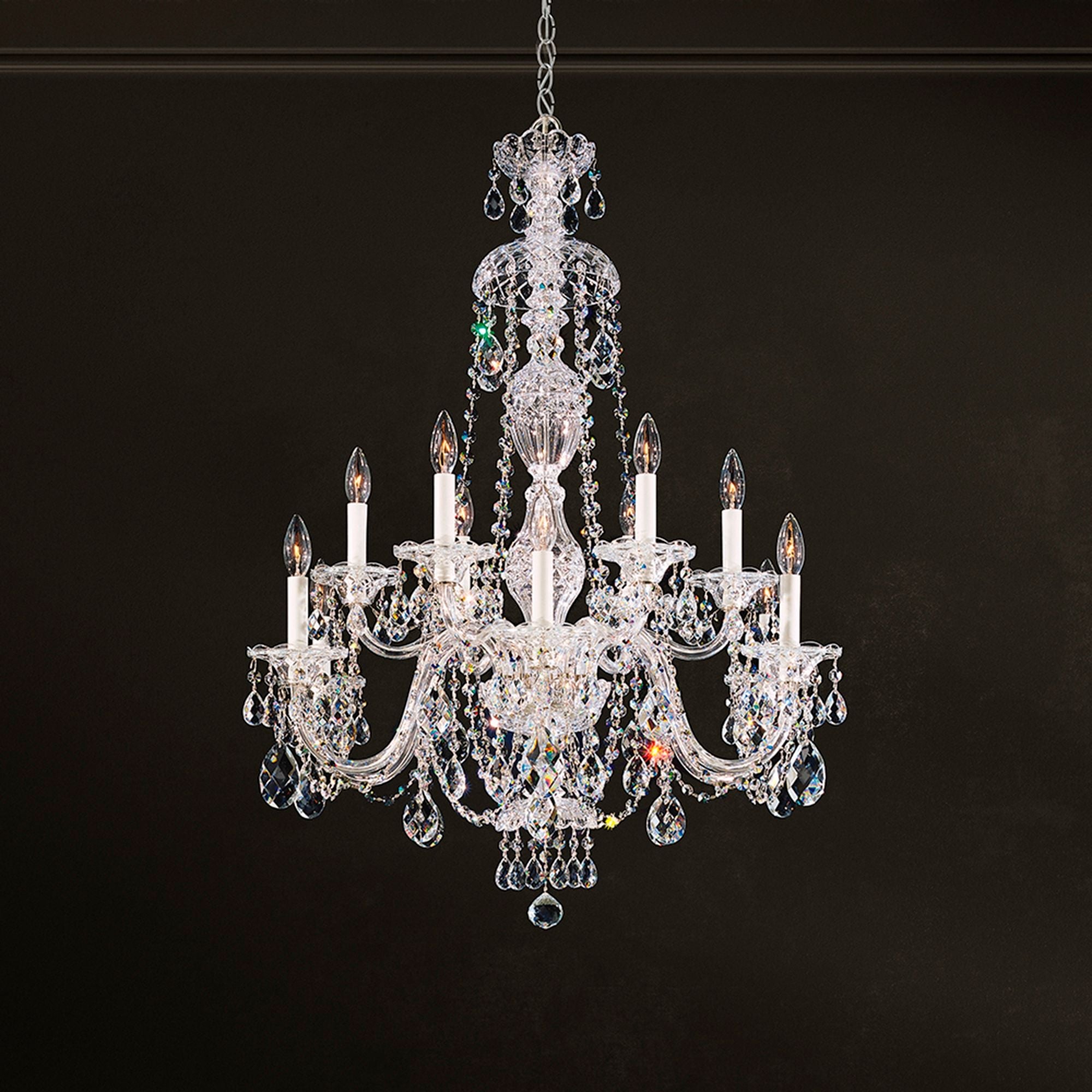 Sterling 38"H X 12-Light Crystal Chandelier