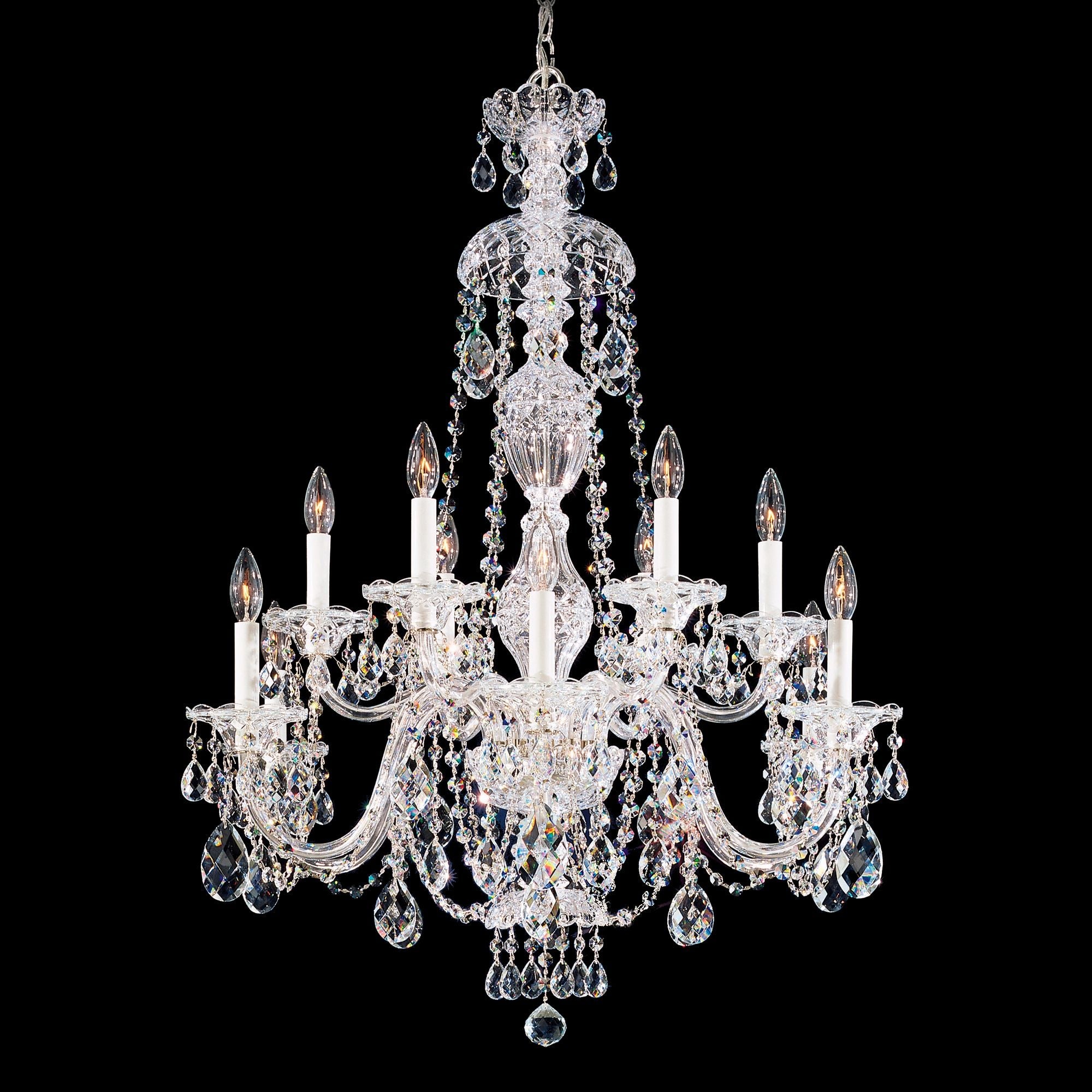 Sterling 38"H X 12-Light Crystal Chandelier