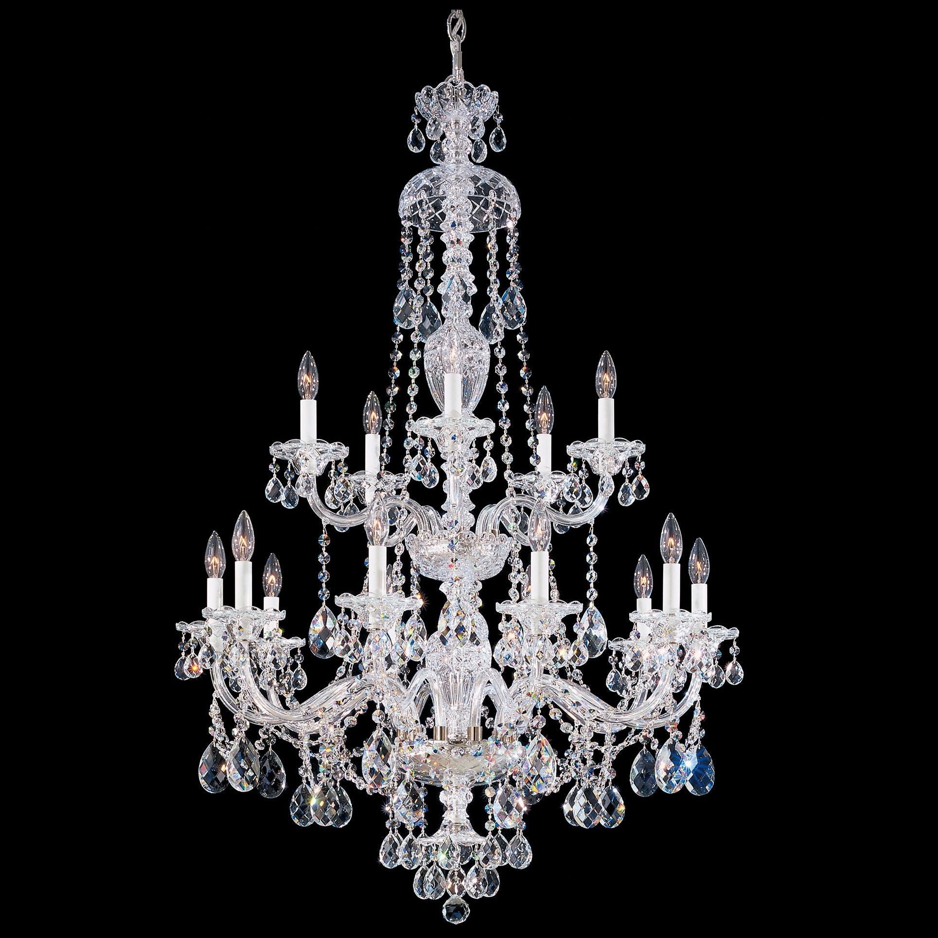 Sterling 47"H X 15-Light Crystal Chandelier
