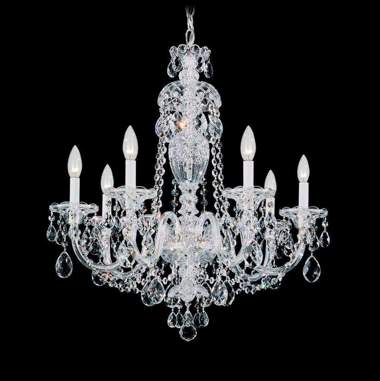 Renaissance Chandelier, 7-Light, Heirloom Bronze, Clear Swarovski Crystal, 23.5"W (3770-76S 17XU9R)