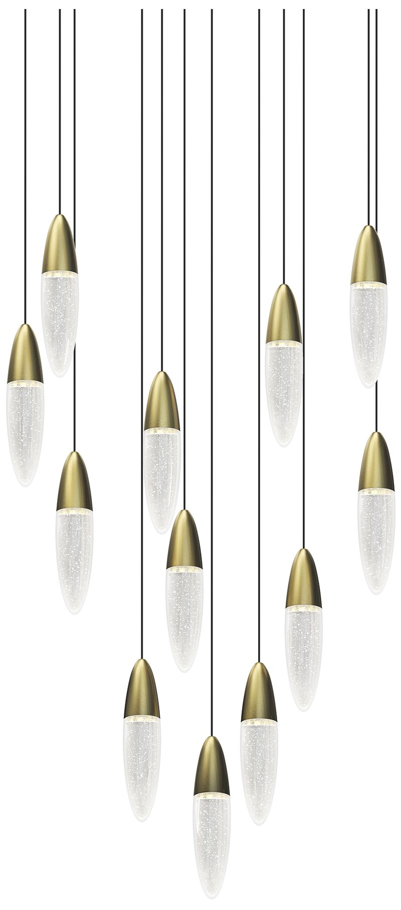 Sultana 25.25" Wide Satin Brass 12-Light Chandelier