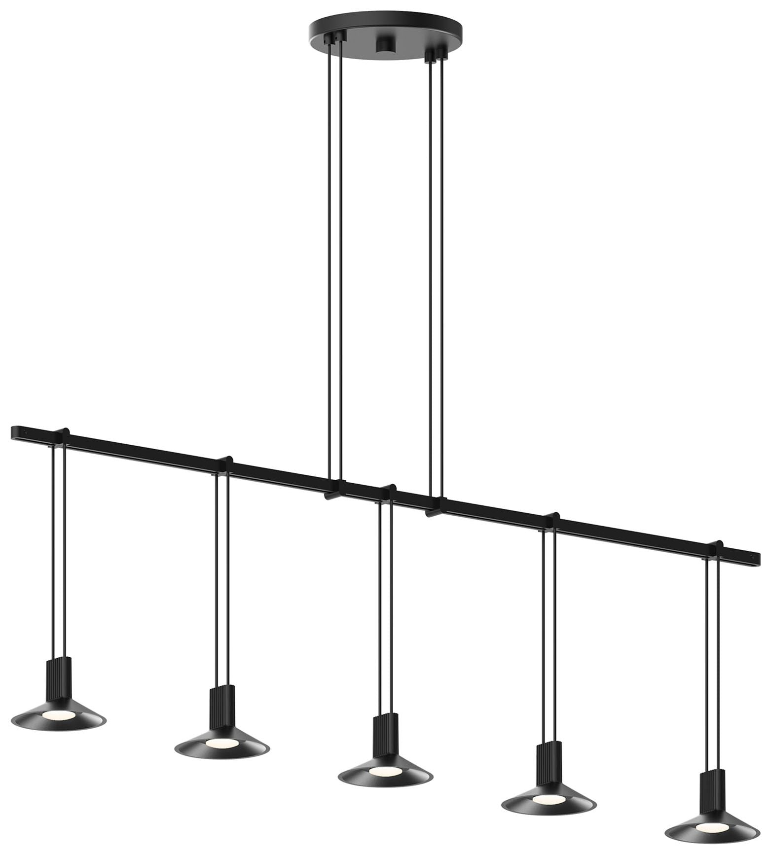 Suspenders 36" Satin Black Linear Pendant
