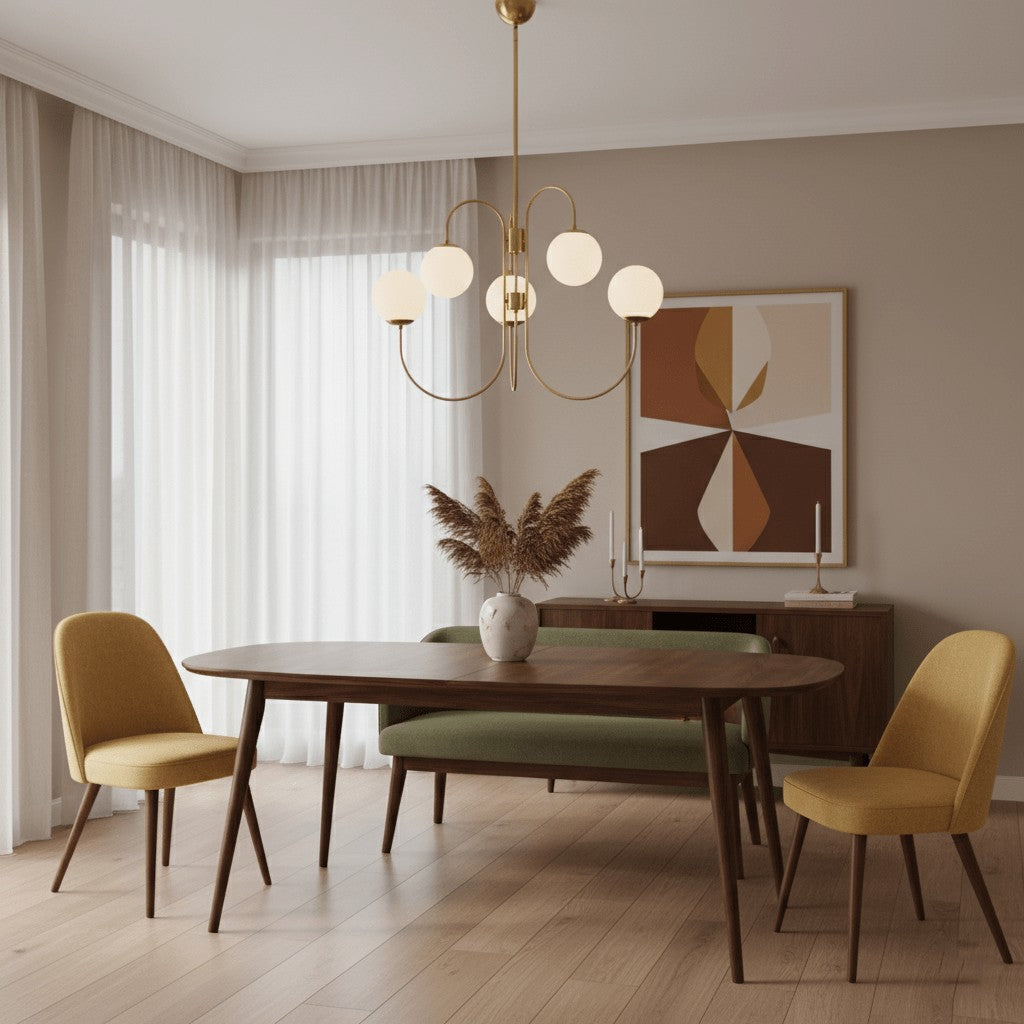 Swan Curve Glass Chandelier
