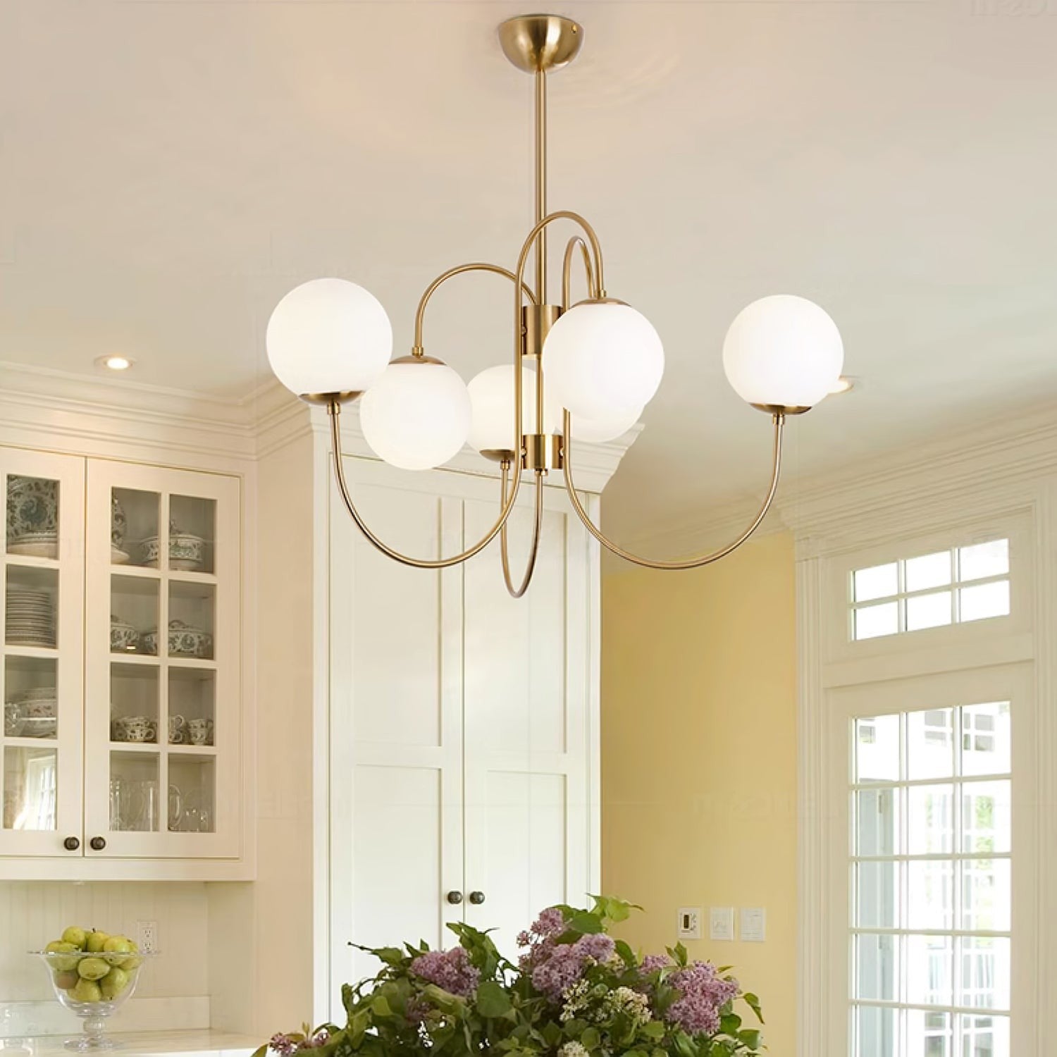 Swan Curve Glass Chandelier