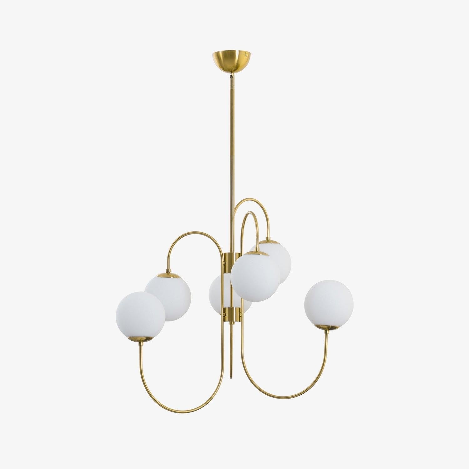 Swan Curve Glass Chandelier