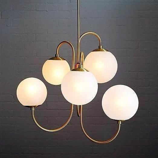 Swan Curve Glass Chandelier