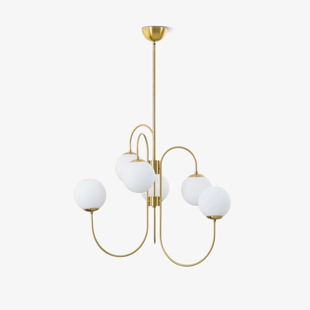 Swan Curve Glass Chandelier