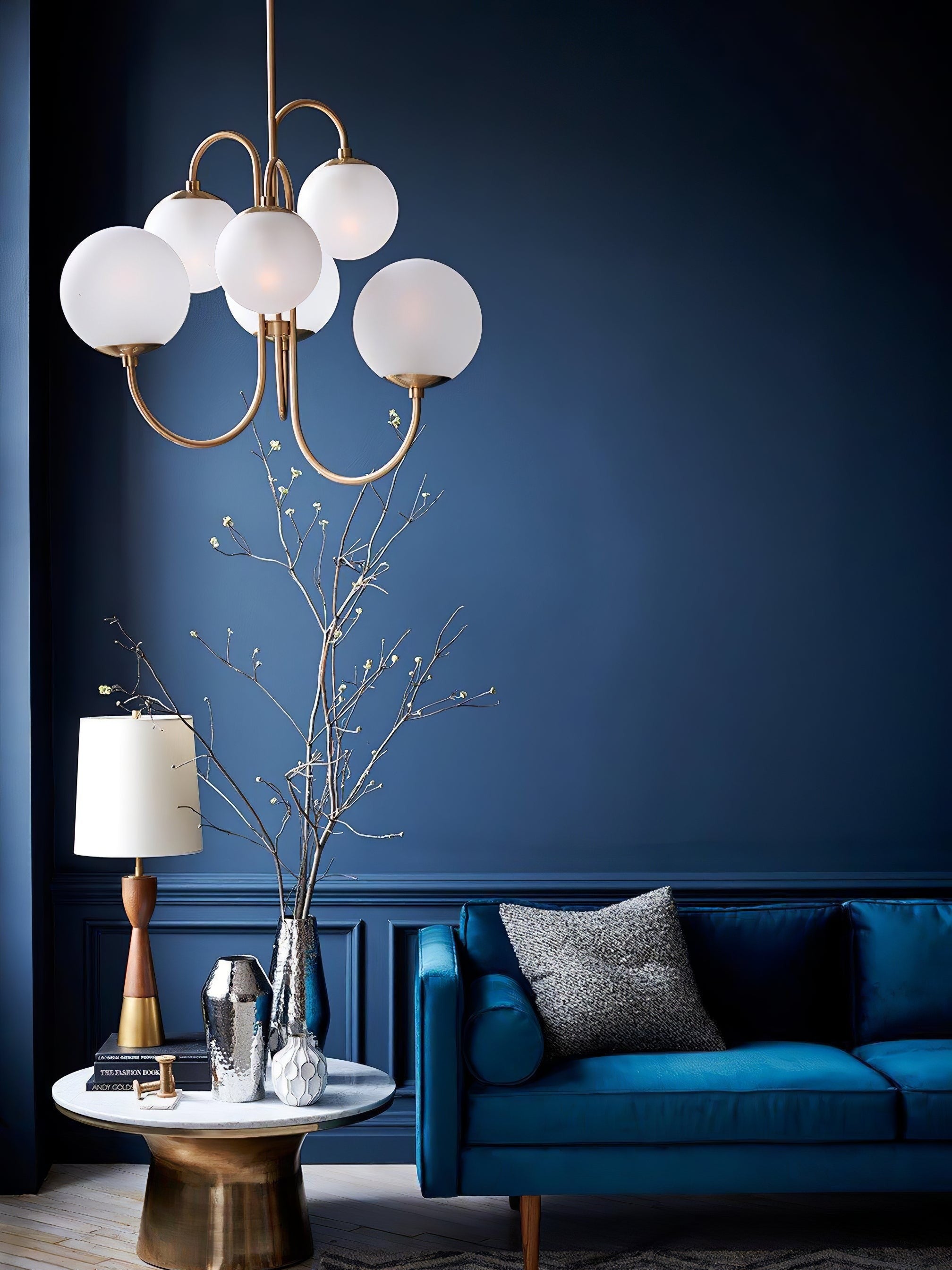 Swan Curve Glass Chandelier