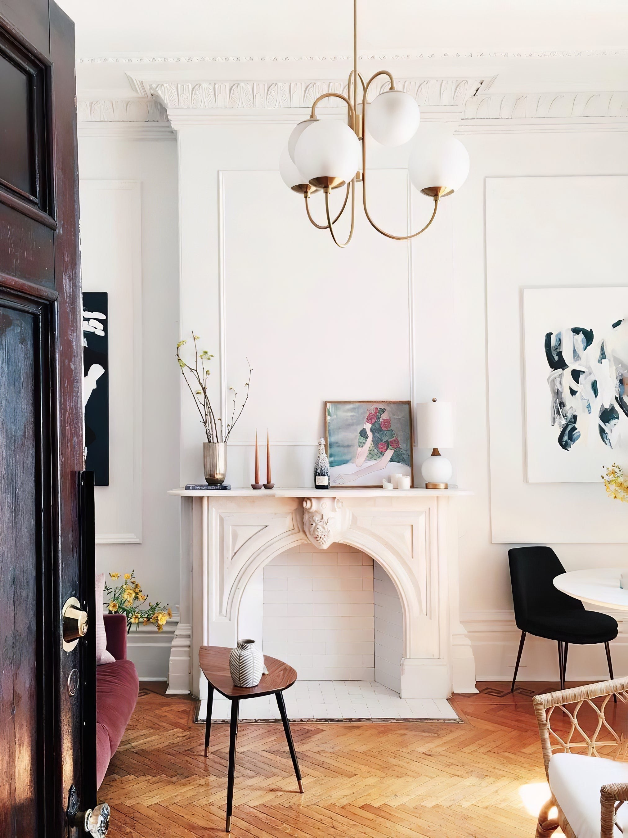 Swan Curve Glass Chandelier