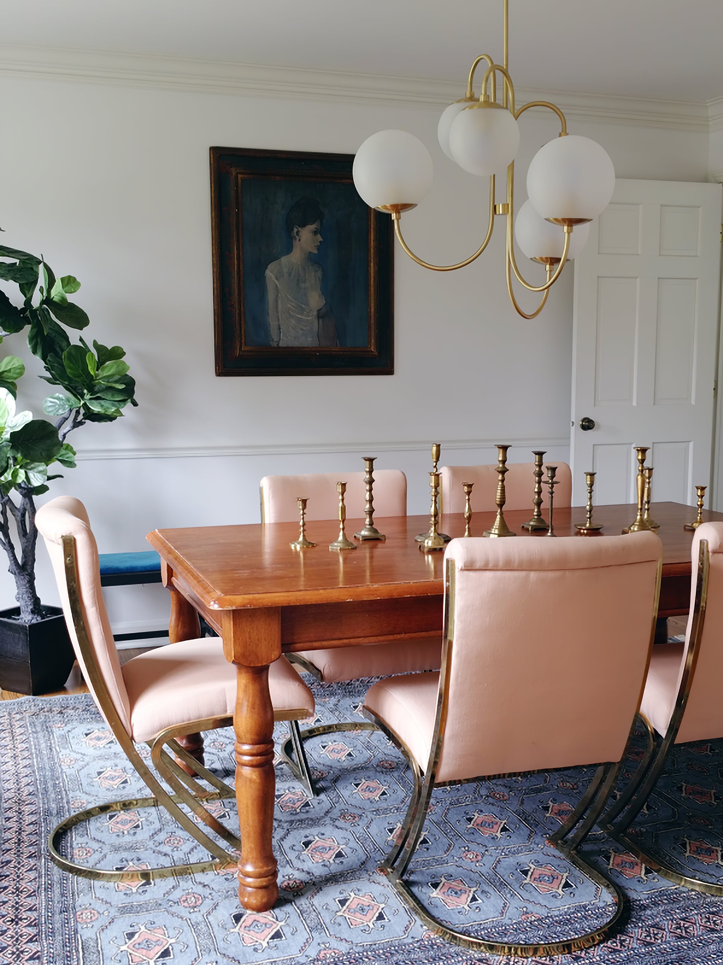 Swan Curve Glass Chandelier