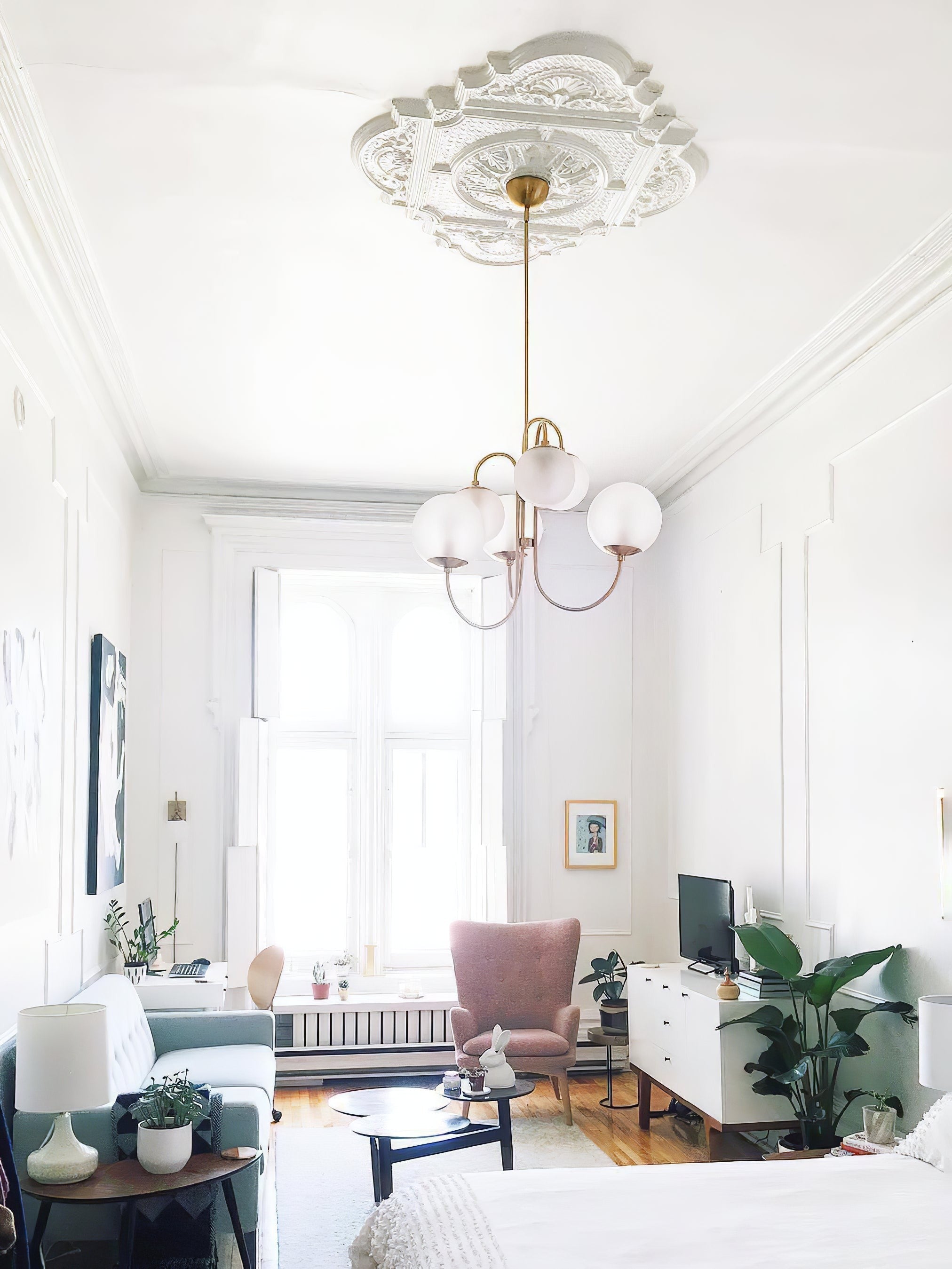 Swan Curve Glass Chandelier