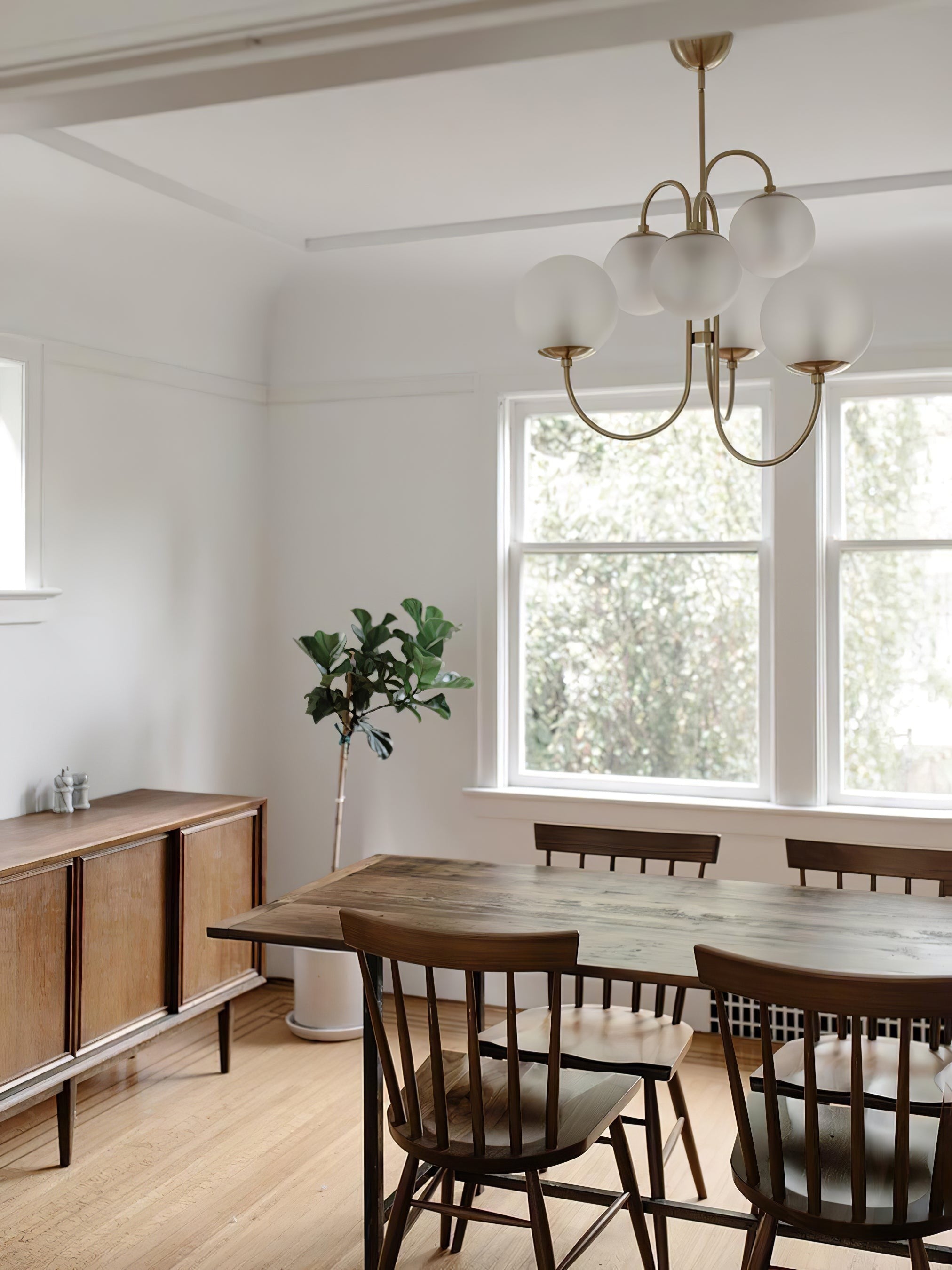 Swan Curve Glass Chandelier