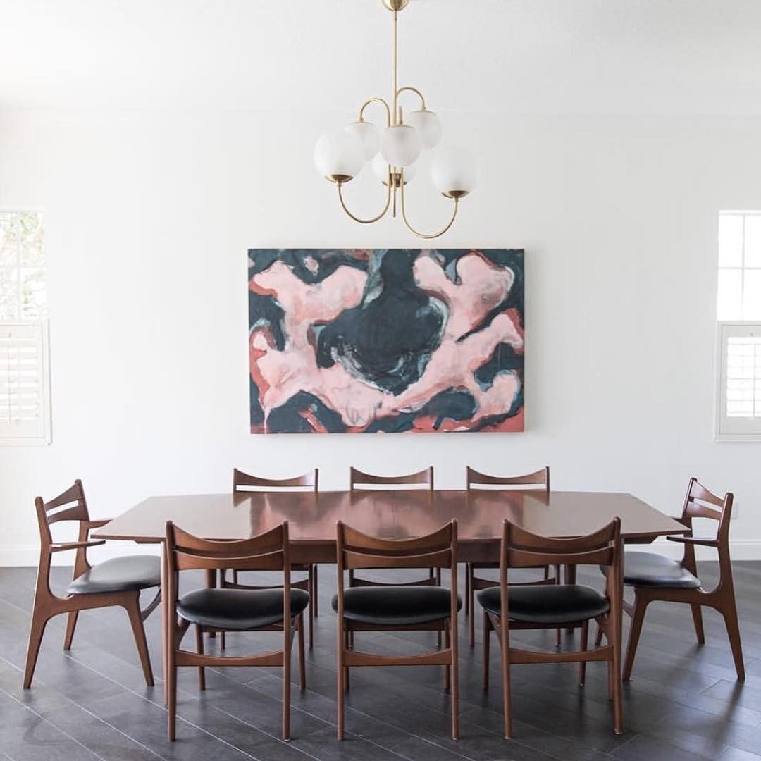 Swan Curve Glass Chandelier