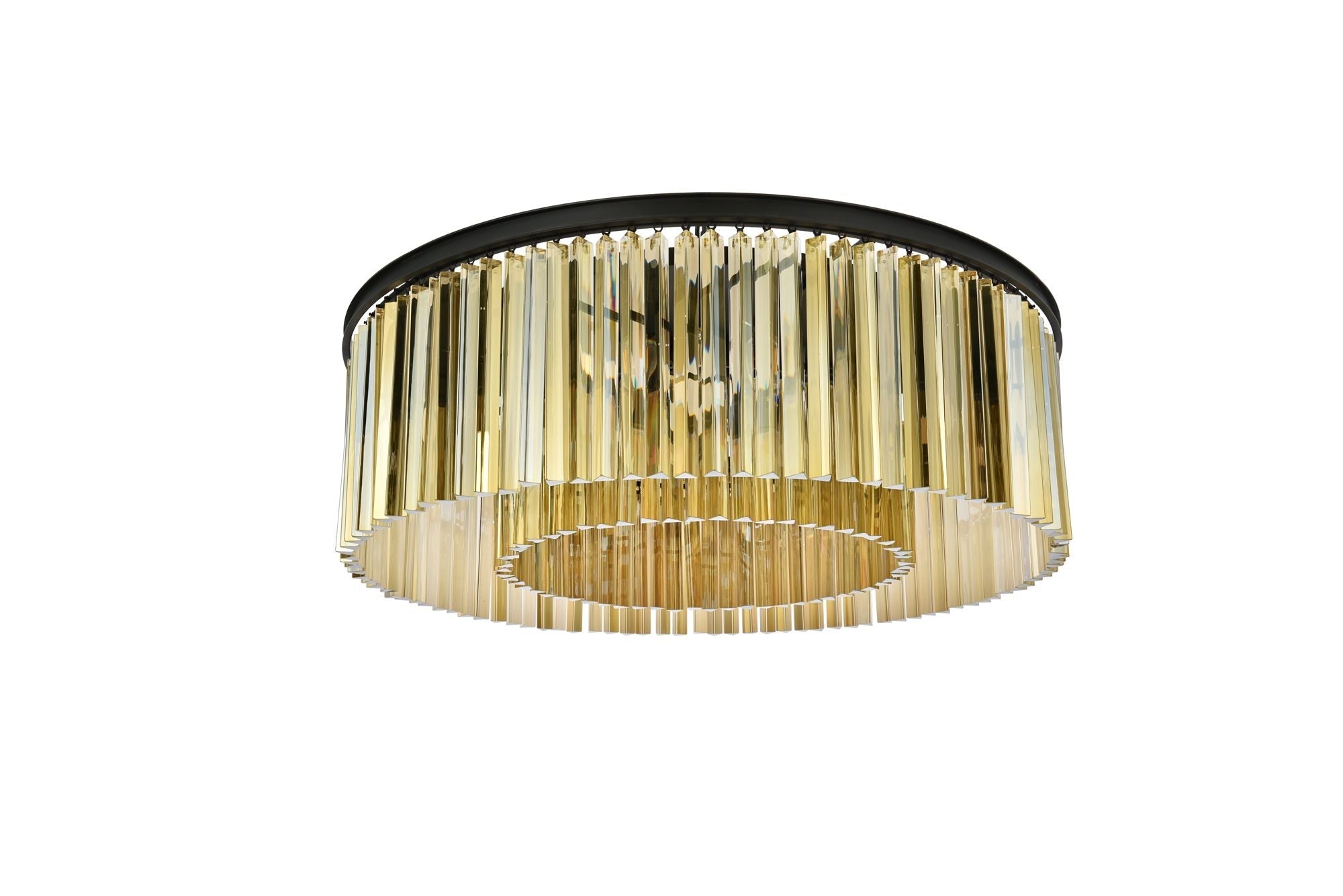 Sydney 10-Light Matte Black Flush Mount Golden