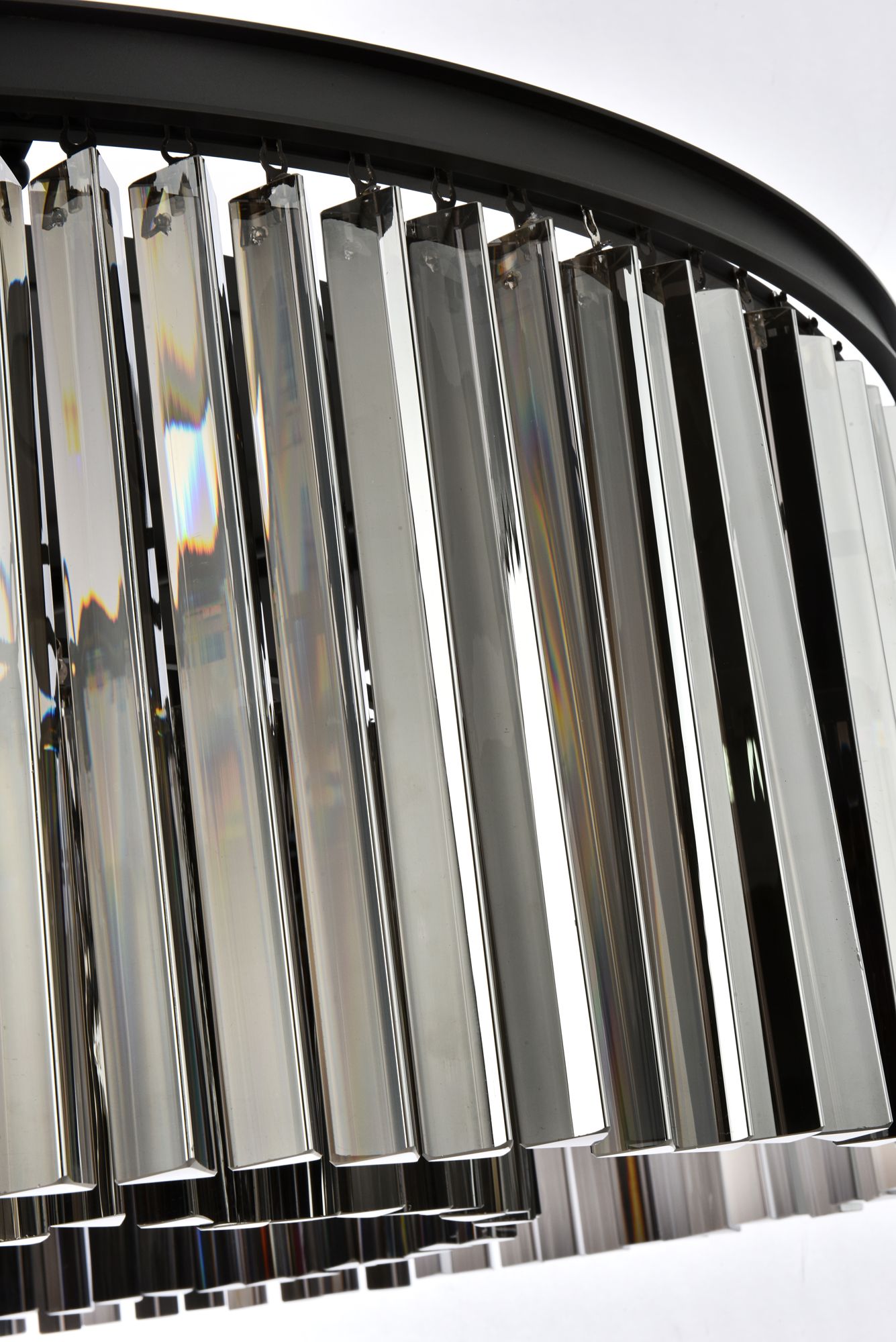 Sydney 10-Light Matte Black Flush Mount Silver