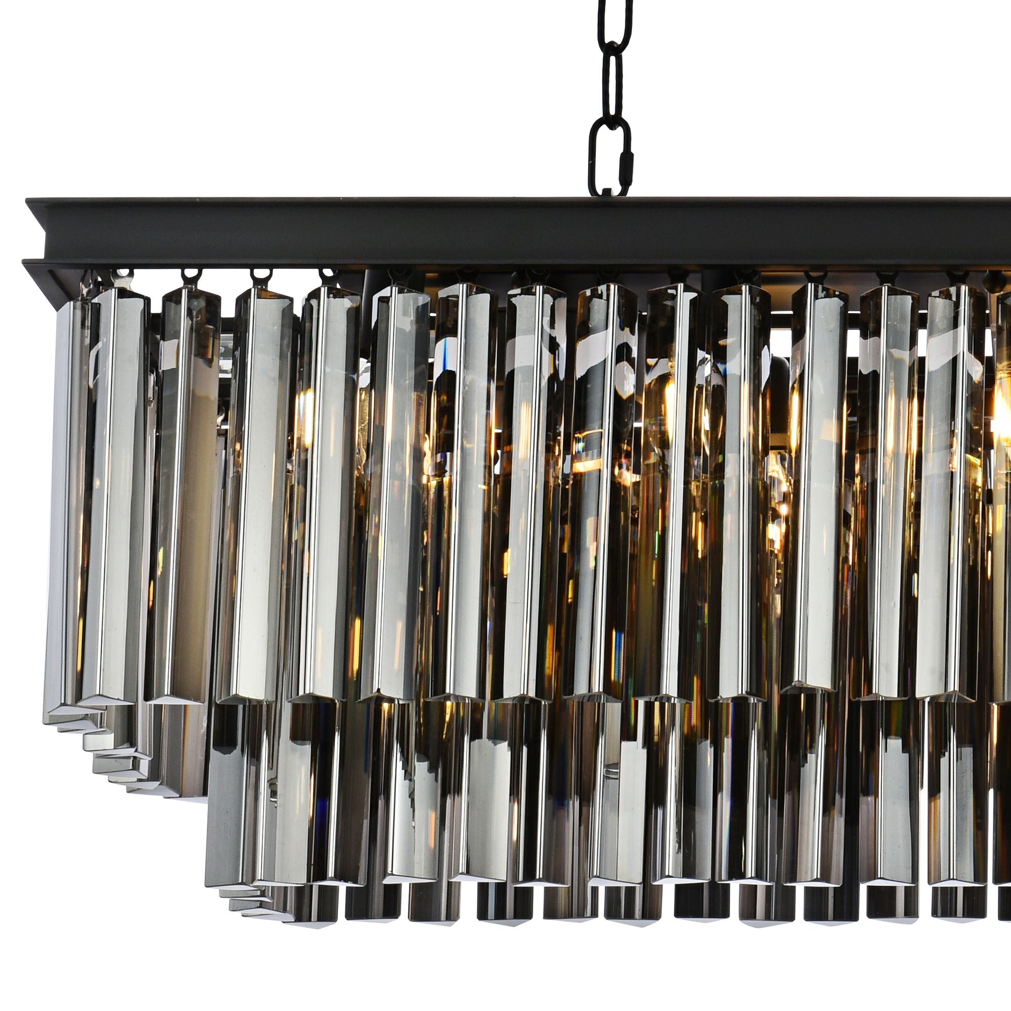 Sydney 12-Light Matte Black Chandelier (Grey)