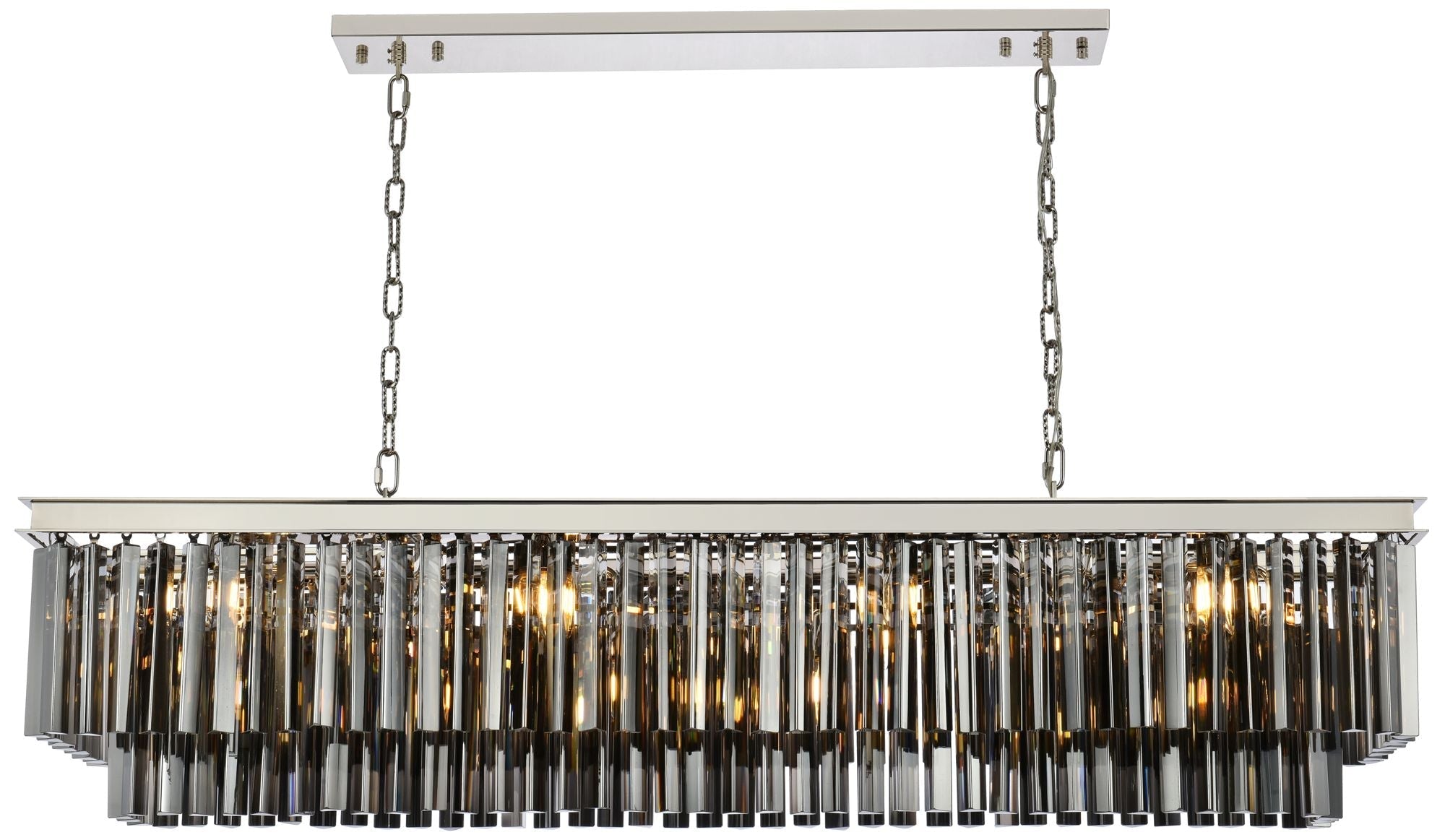 Sydney 12-Light Polished Nickel Chandelier Silver Shade