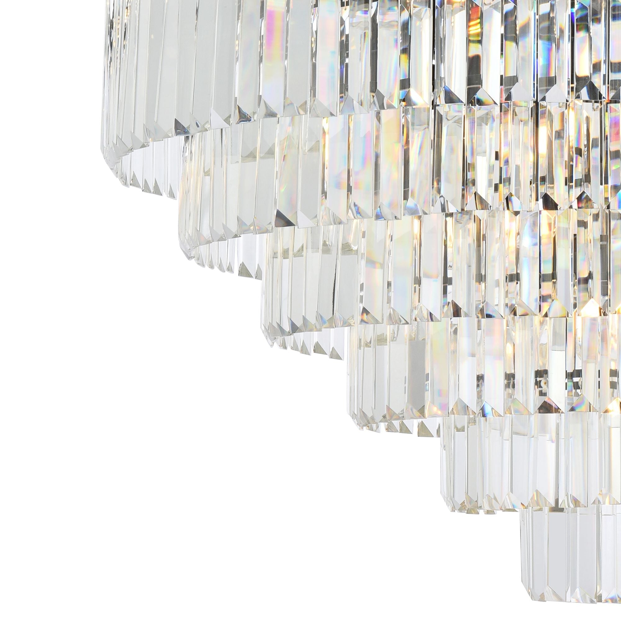 Sydney 33-Light Matte Black Chandelier Clear