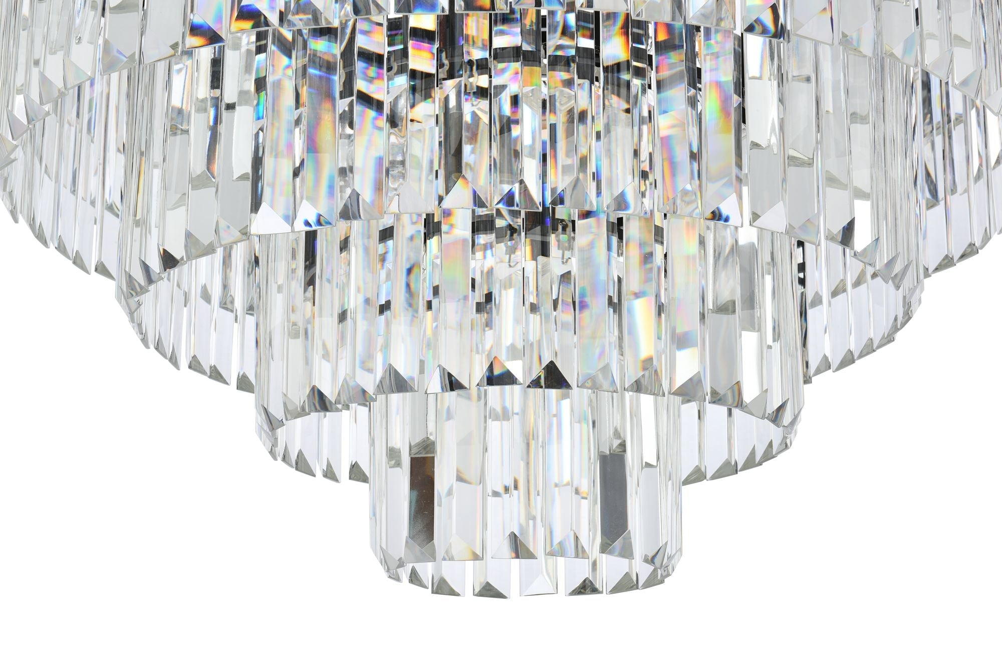 Sydney 33-Light Matte Black Chandelier Clear