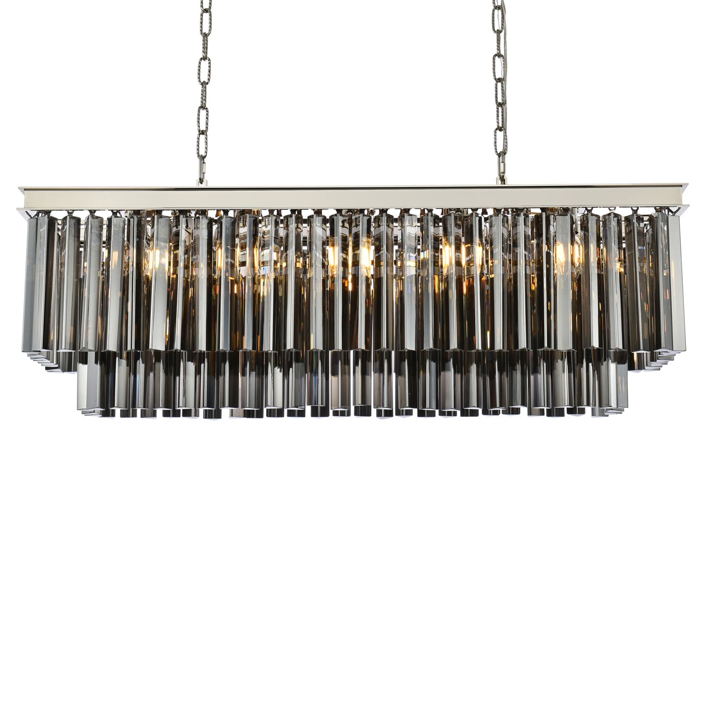 Sydney 40" Wide Polished Nickel 12-Light Linear Pendant