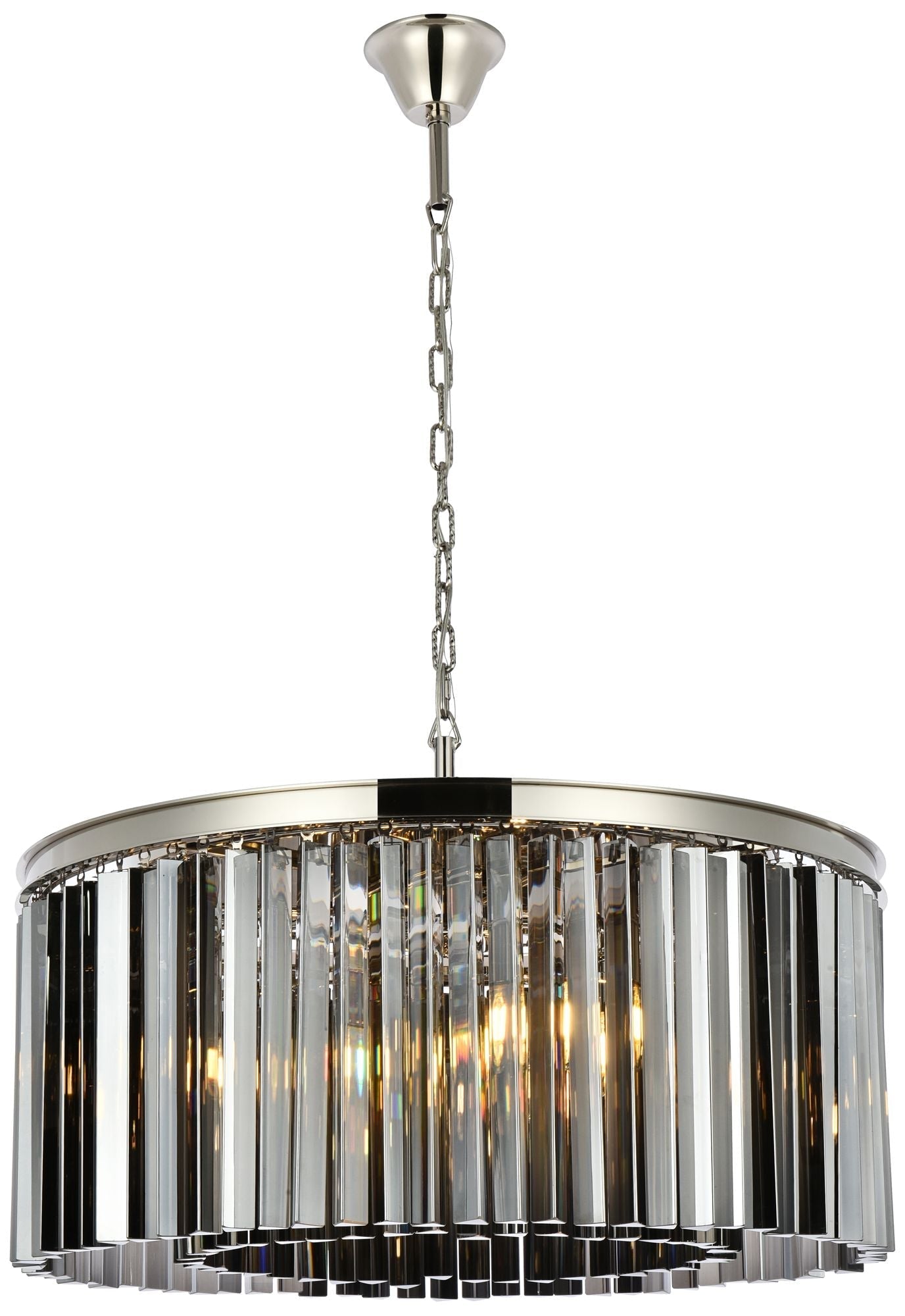 Sydney 8-Light Polished Nickel Chandelier Silver Shade