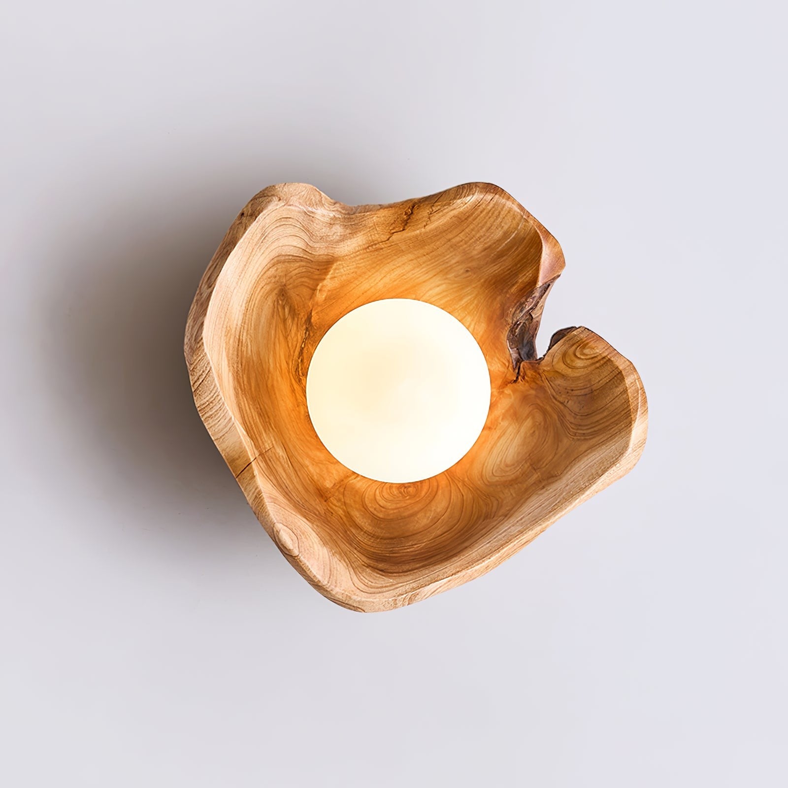 Sylvara Wood Orb Wall Light, Hardwired Wall Sconce, detail 11