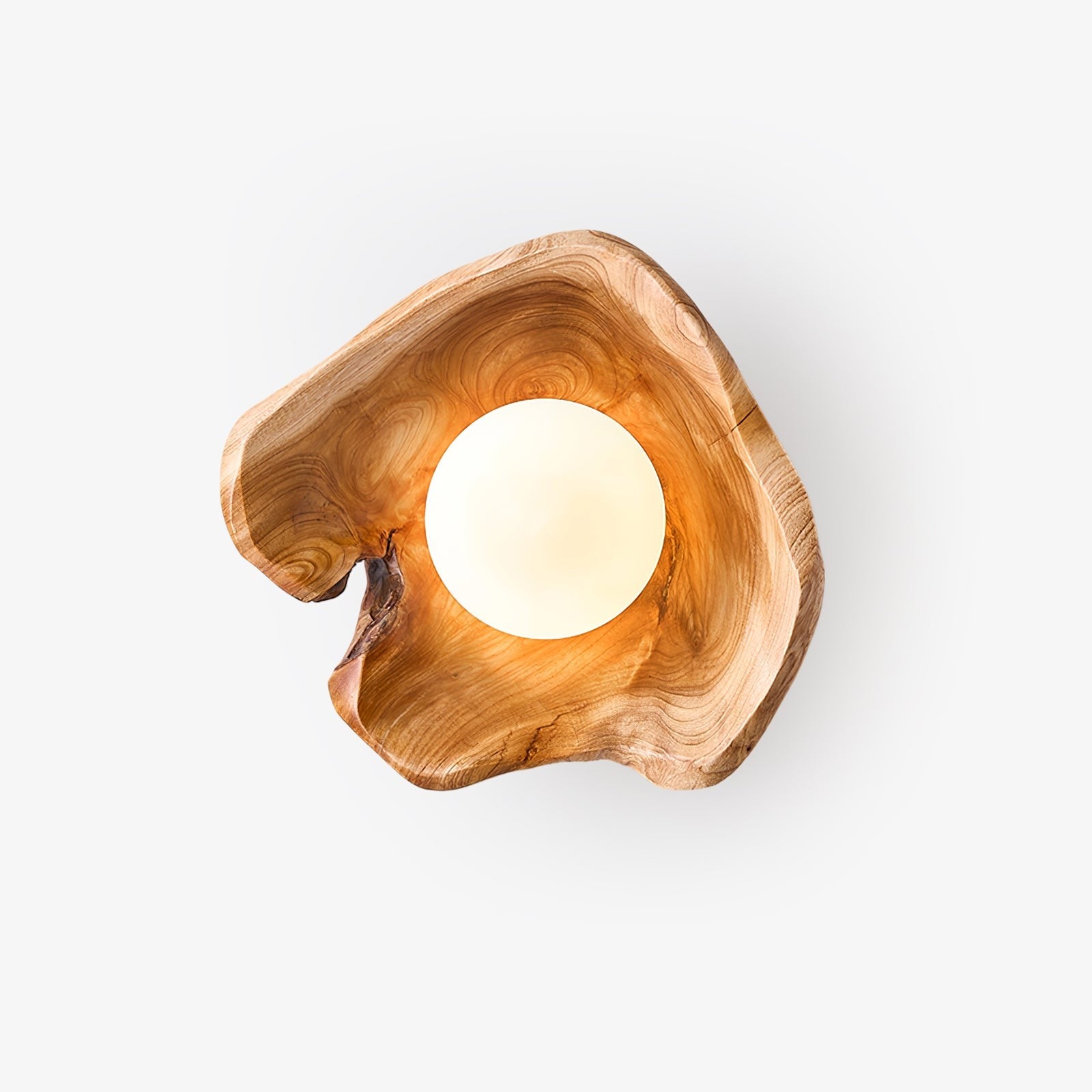 Sylvara Wood Orb Wall Light, Hardwired Wall Sconce, detail 2
