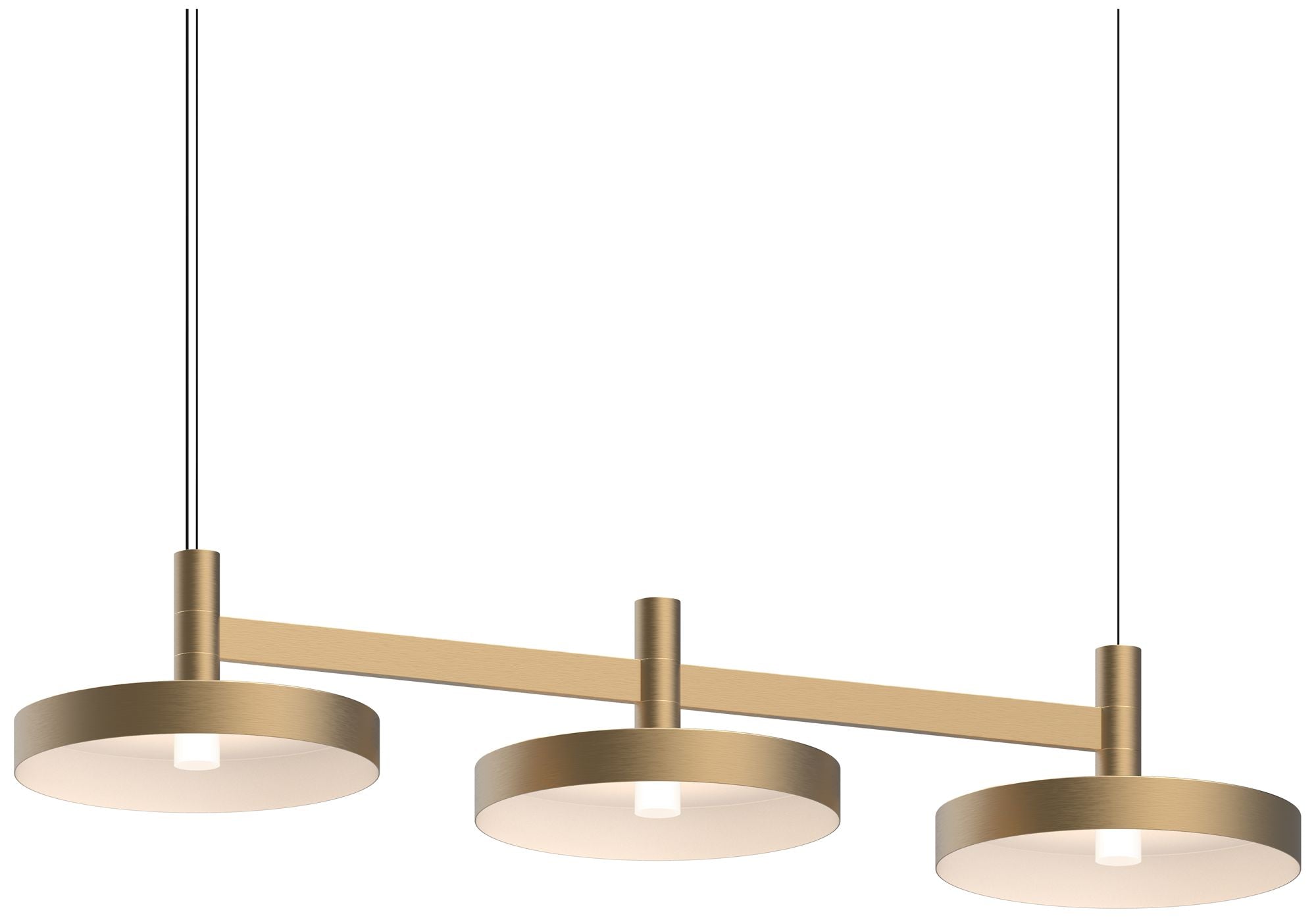 Systema Staccato 3-Light Linear Pendant with Pan Shades