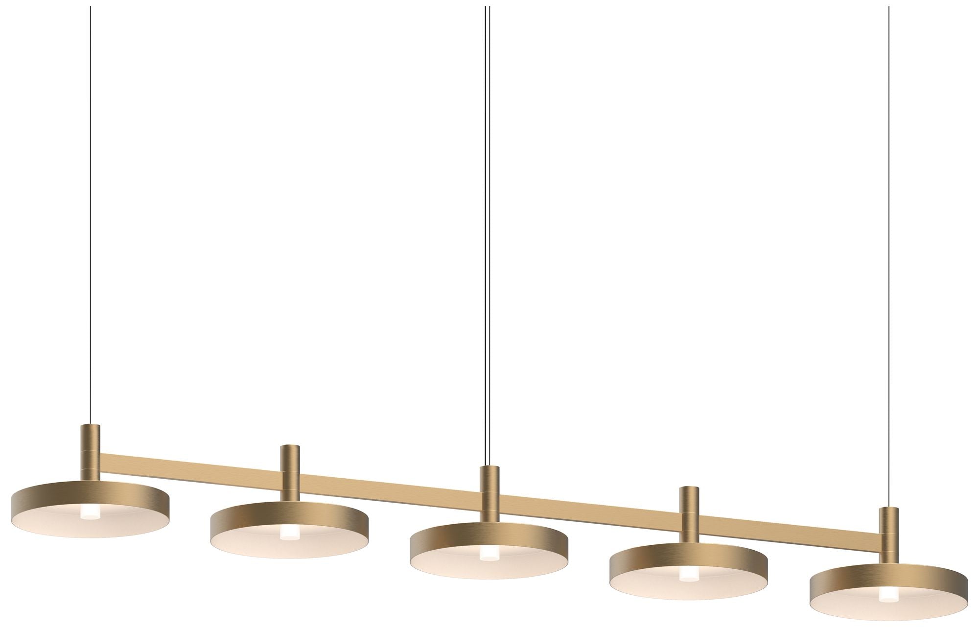 Systema Staccato 5-Light Linear Pendant with Pan Shades