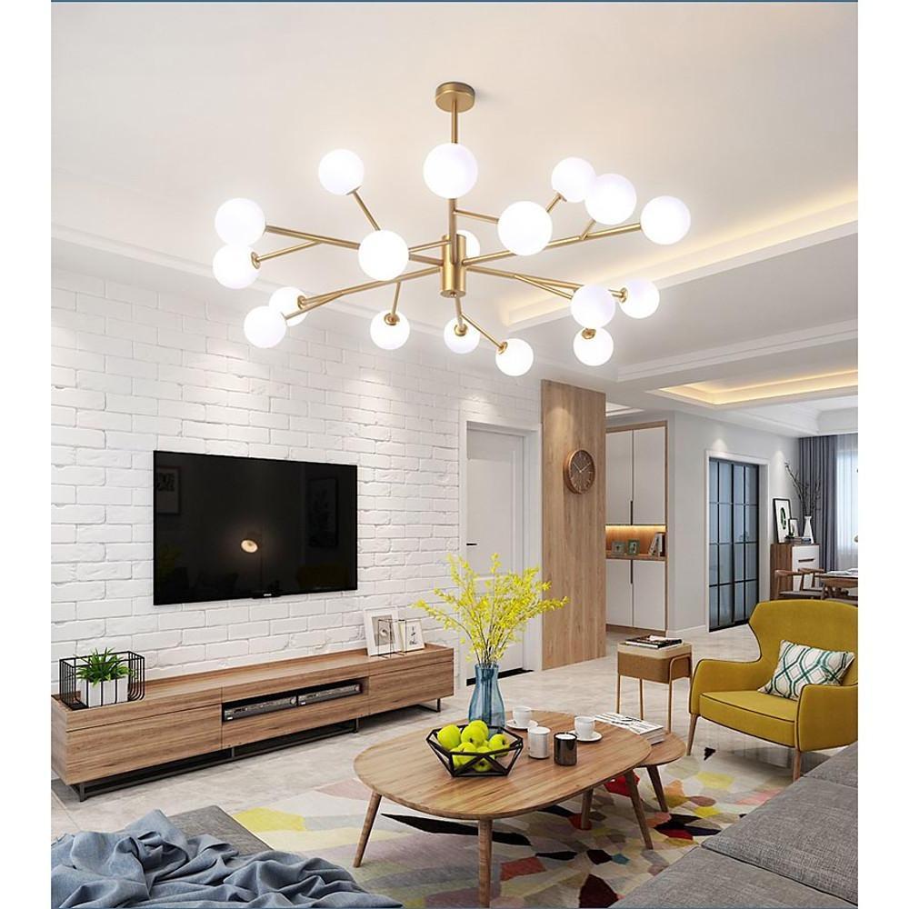 Cluster Globes Metal Bubble Glass Chandelier