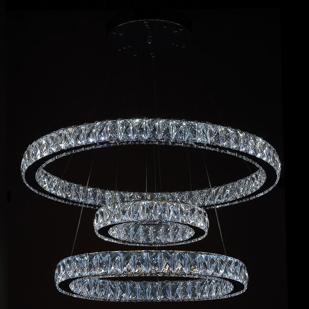 Interwoven Circle Design Chandelier Large Foyer Metal