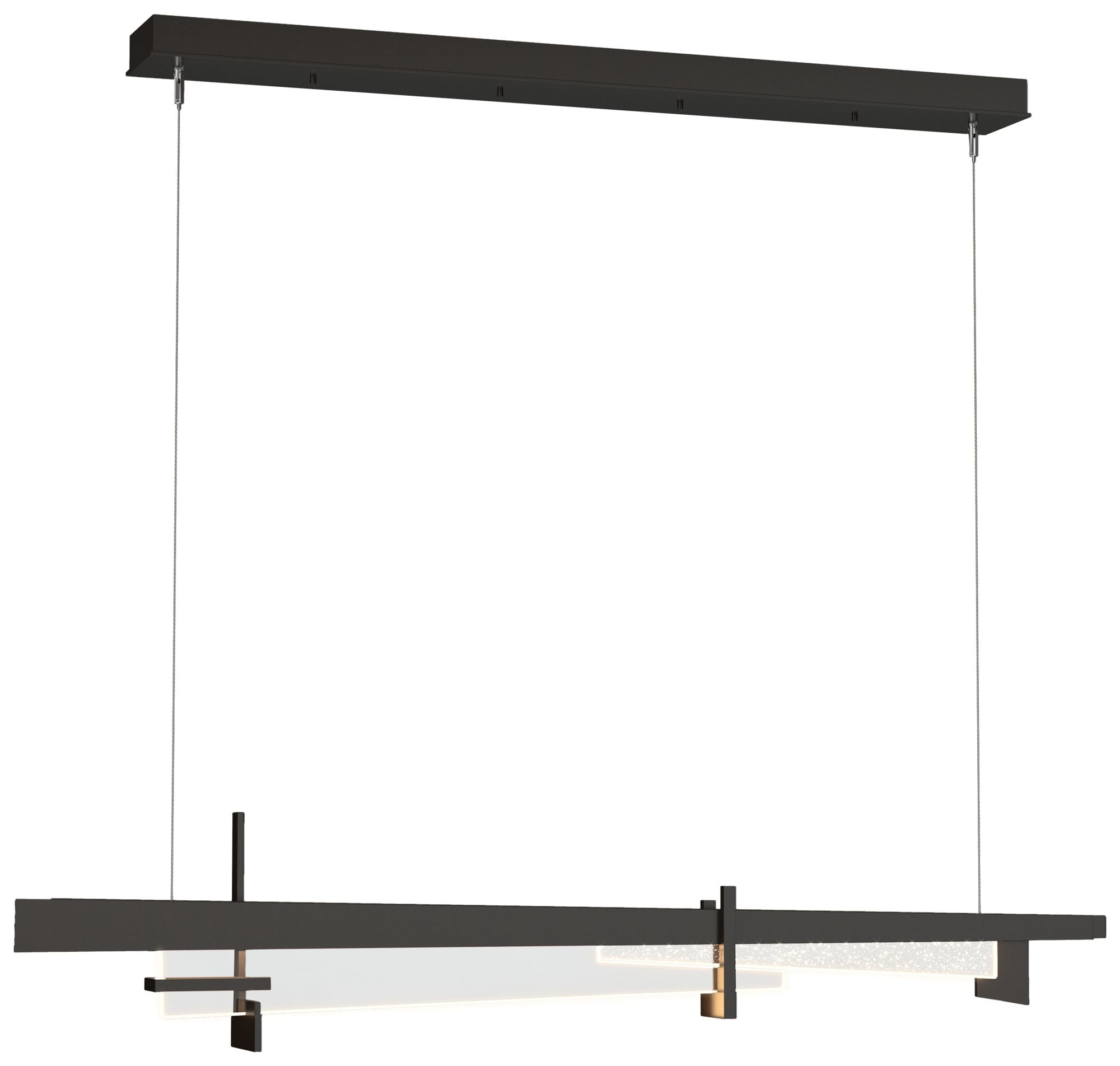 Tenon 48"W Oil Rubbed Bronze Standard LED with Chandelier