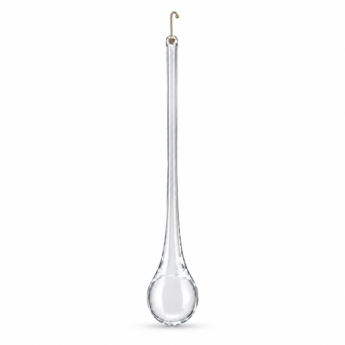 Tianguang 125 mm clear teardrop crystal pendant with one brass-tone hanging clip