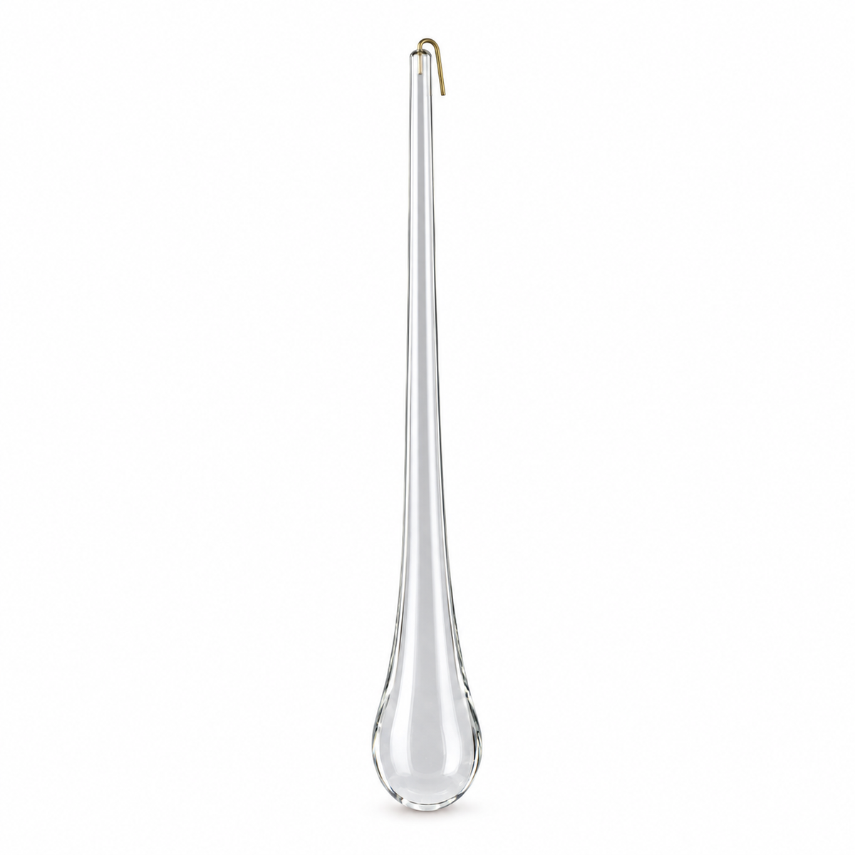 Tianguang 150 mm clear teardrop crystal pendant with one brass-tone hanging clip