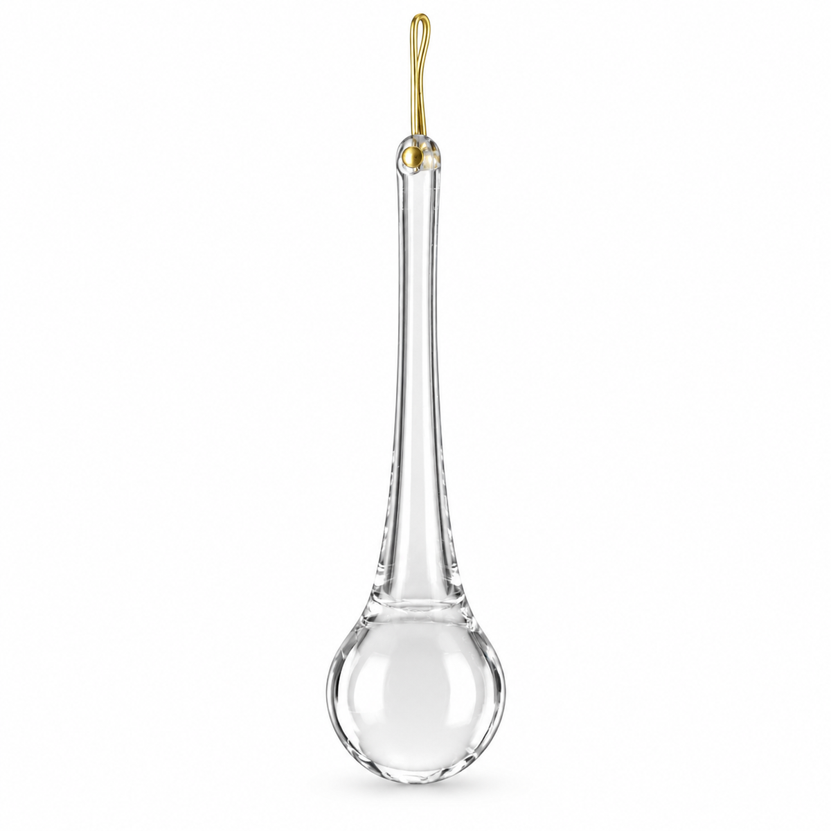 Tianguang 75 mm clear teardrop crystal pendant with one brass-tone hanging clip