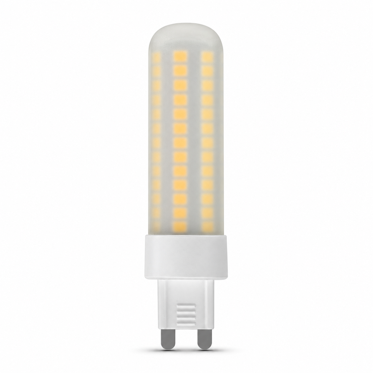 One Tianguang frosted G9 T4 LED capsule with two U-shaped loop contacts