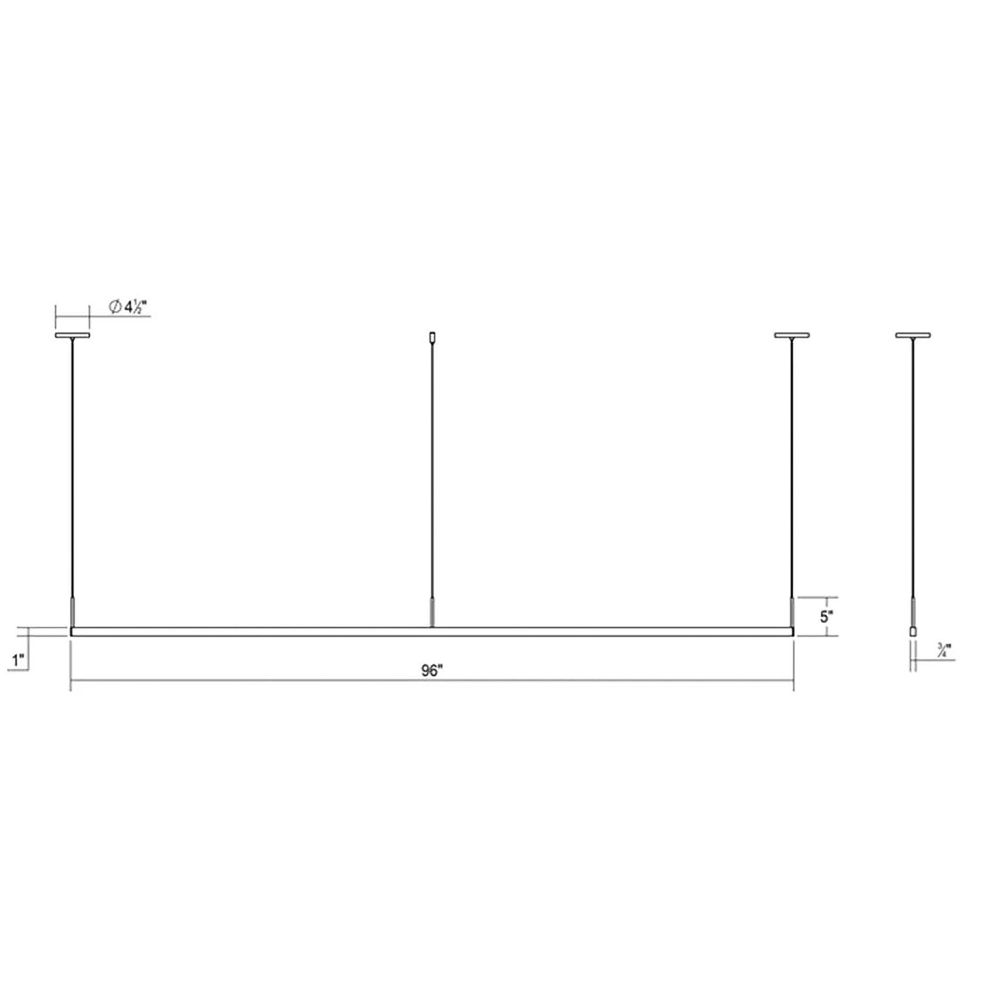 Thin-Line 96" Wide Bright Satin Aluminum LED Chandelier