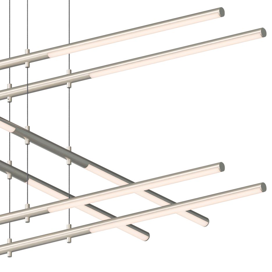 Tik-Tak? 47.5"W Nickel Stack 3-Tier LED Chandelier