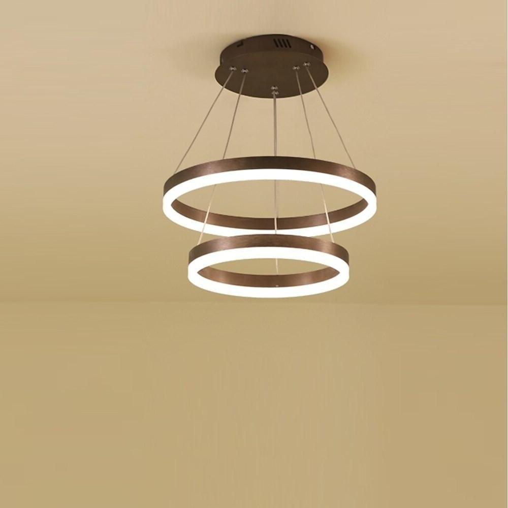Circle Bedroom Room Chandelier Aluminum Acrylic Light