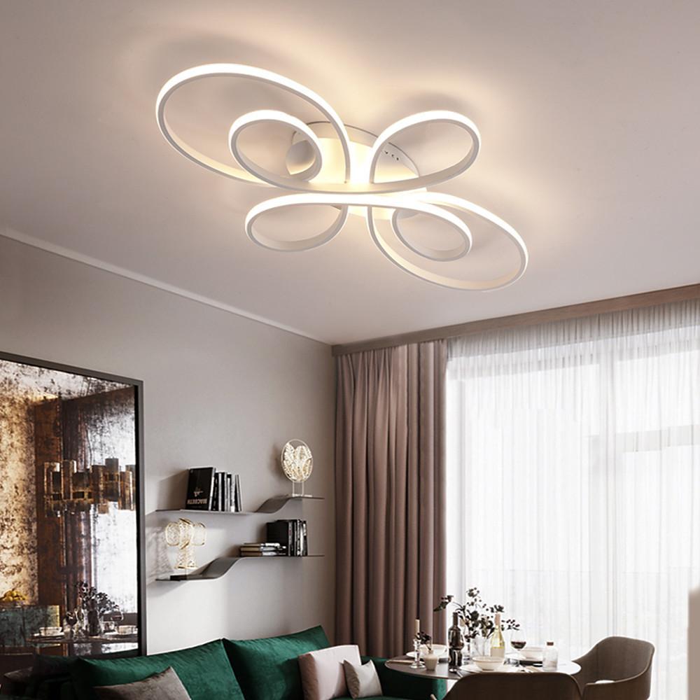 Ornate Flush Mount Ceiling Light Wave Nordic Silica Gel