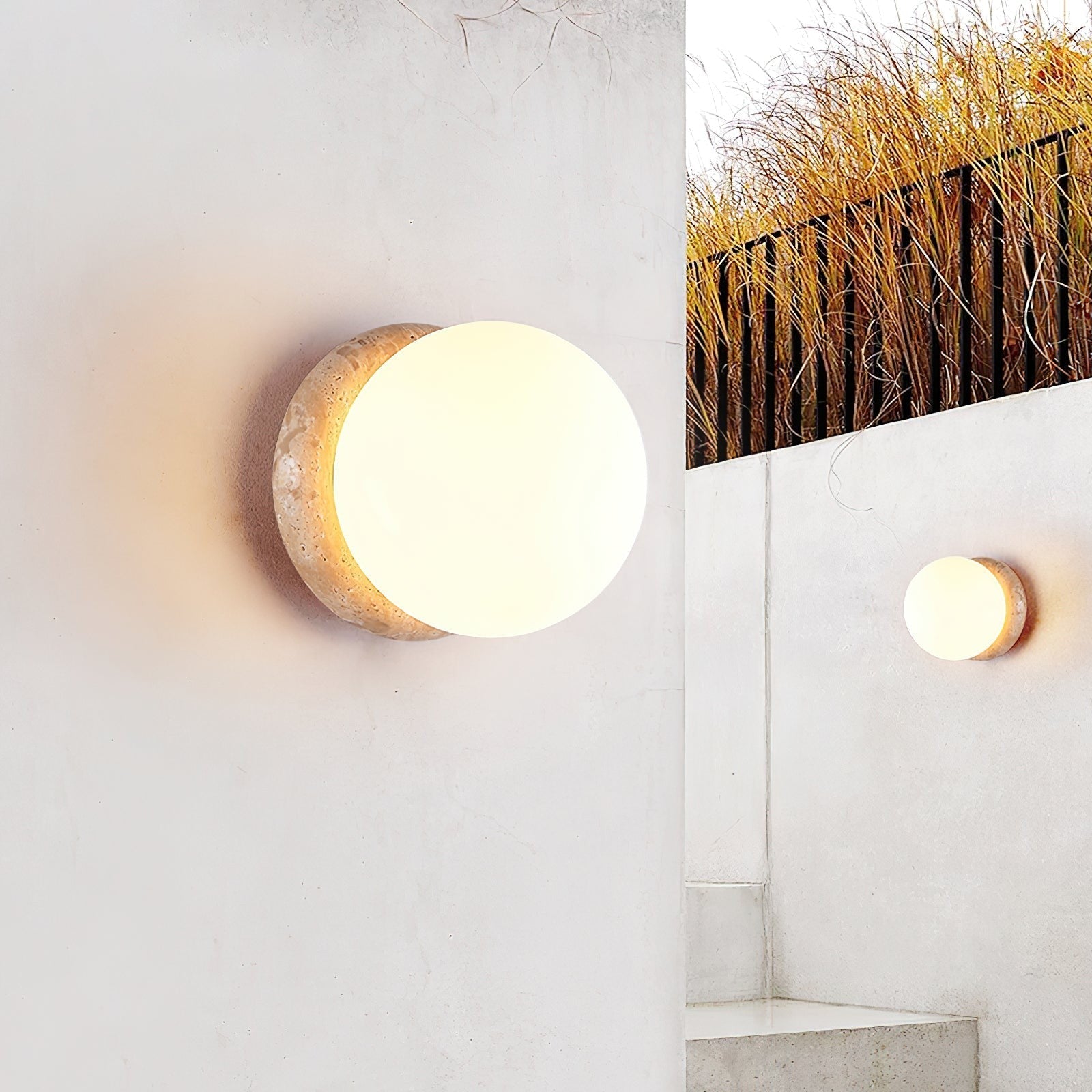 Travara Stone Wall Light, Bedroom Wall Sconce, detail 3