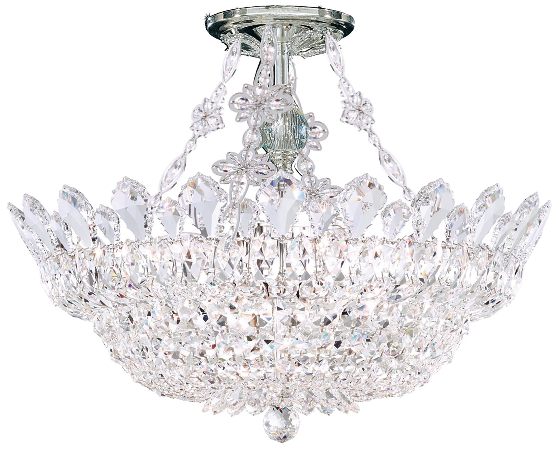 Trilliane 15"H X 8-Light Crystal Mount Chandelier