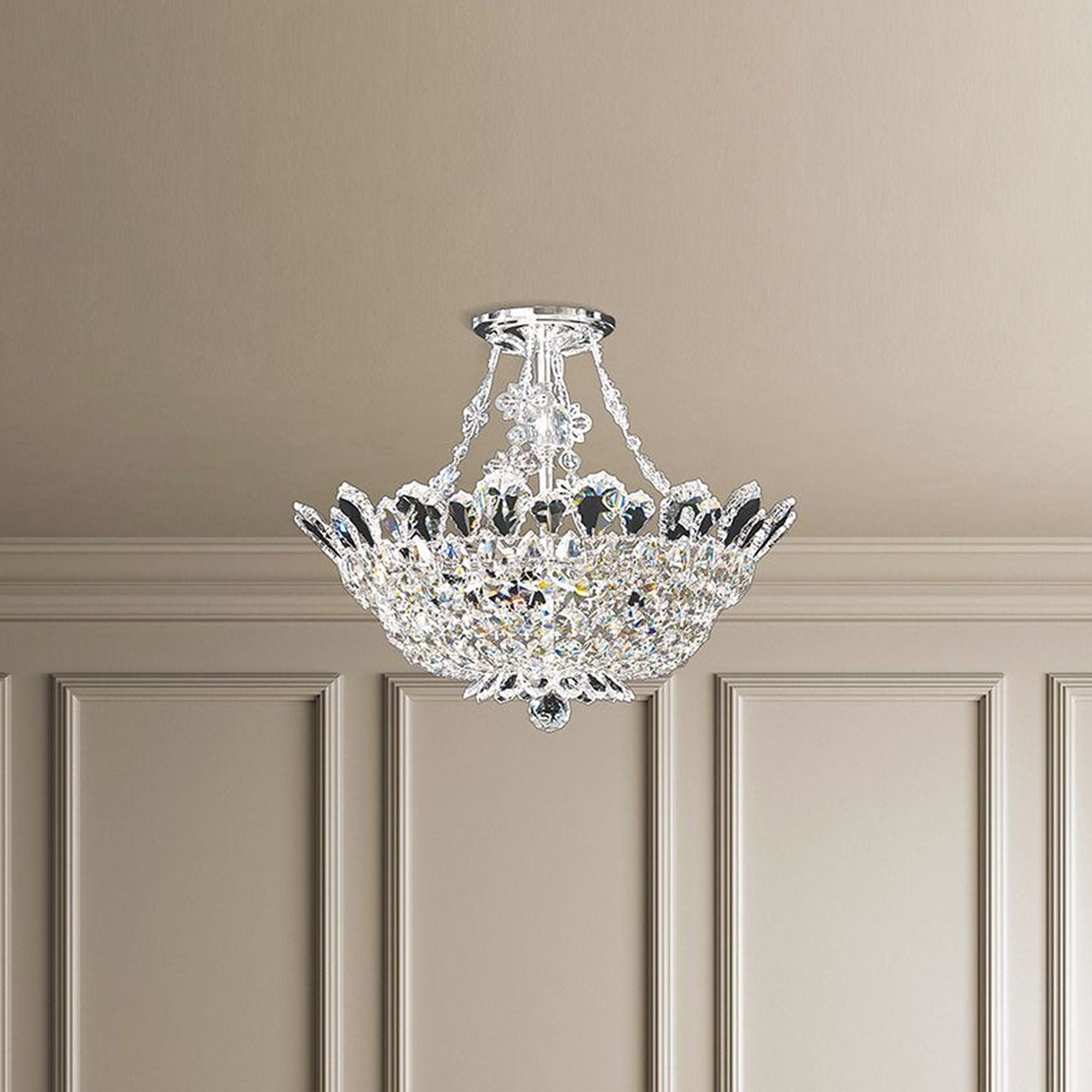 Trilliane 15"H X 8-Light Crystal Mount Chandelier