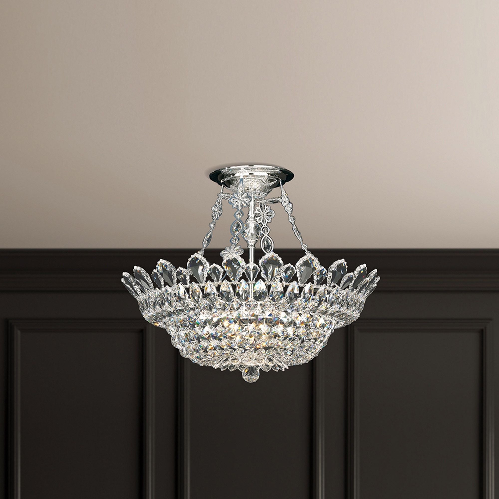 Trilliane 19"H X 10-Light Crystal Mount Chandelier