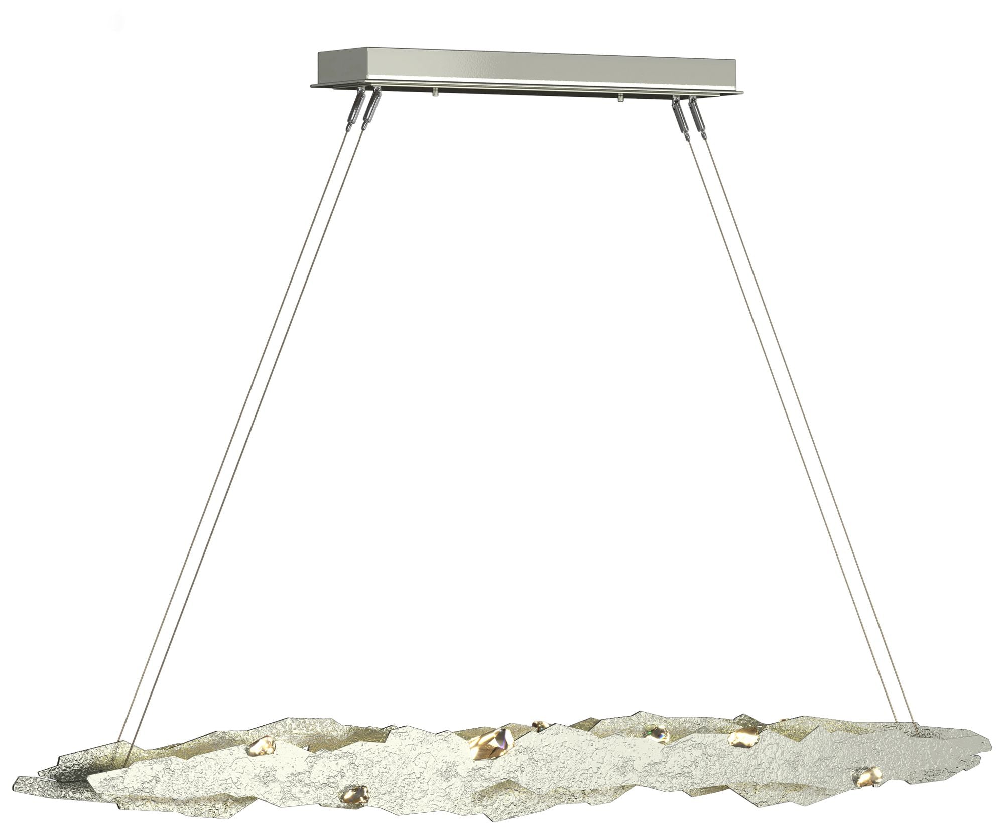 Trove 52.6"W Crystal Accented Sterling Pendant Light