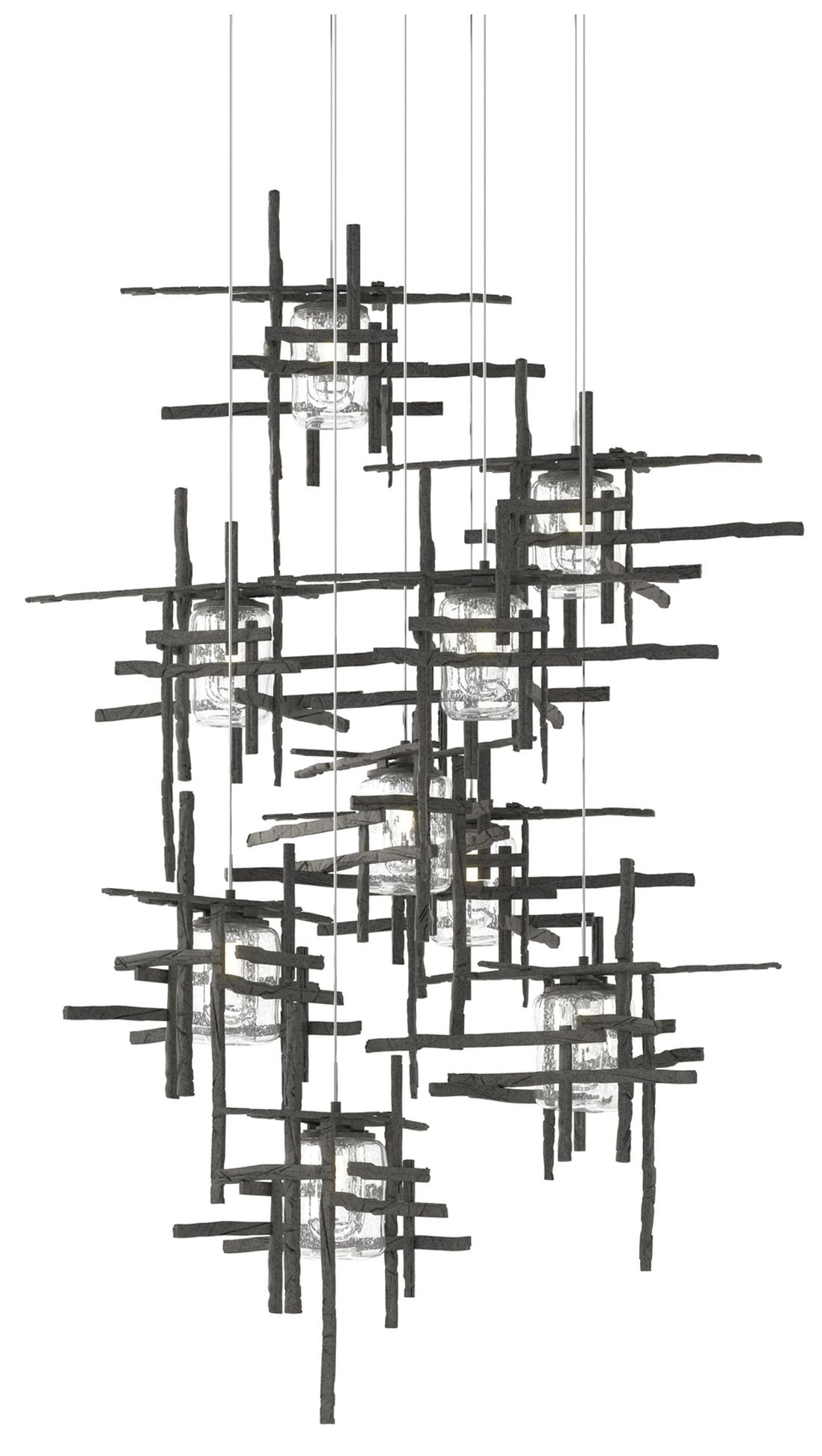iron chandelier shown as a main product image for open living spaces
