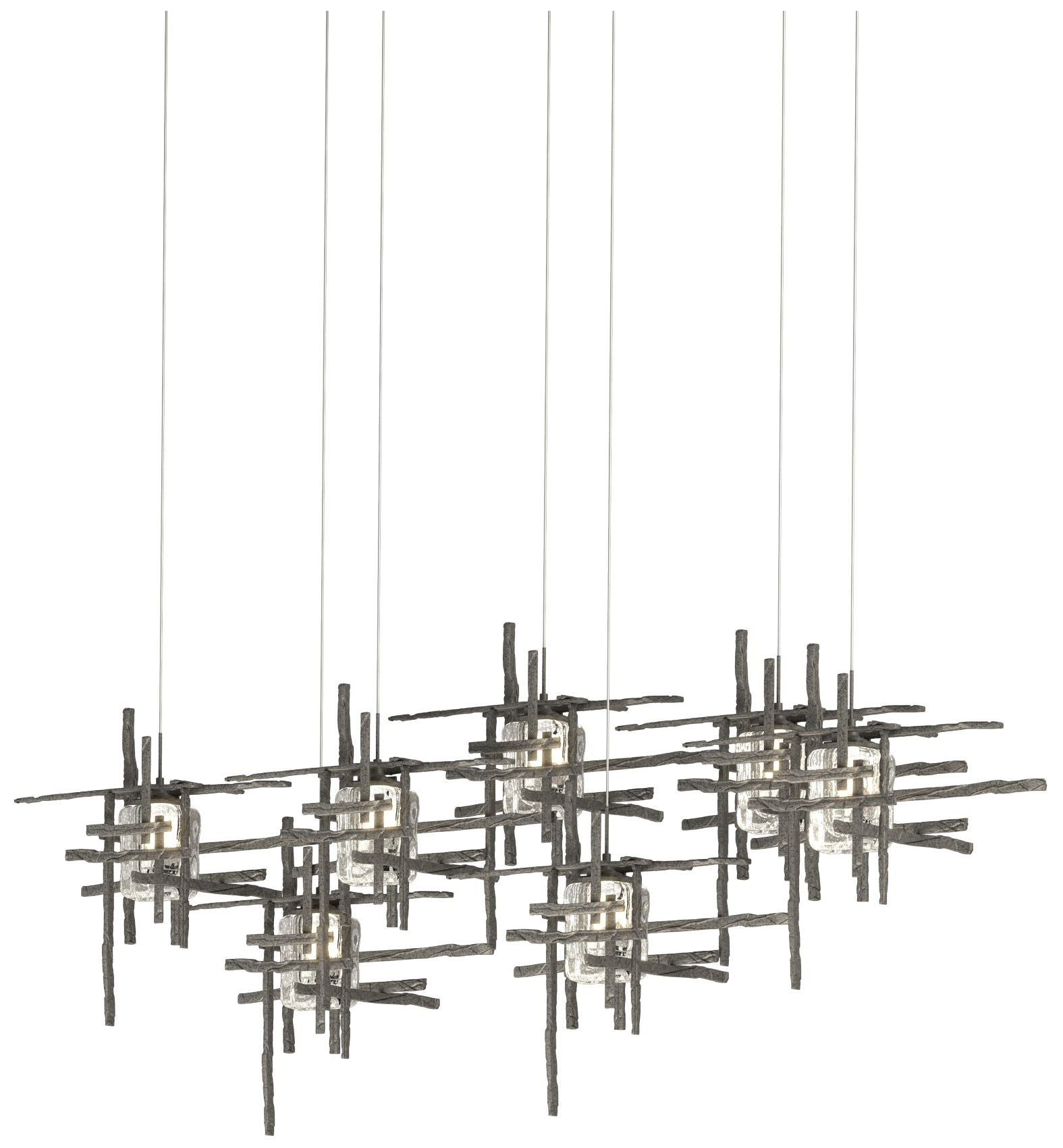 Tura 7-Light Rectangular Iron Long with Chandelier